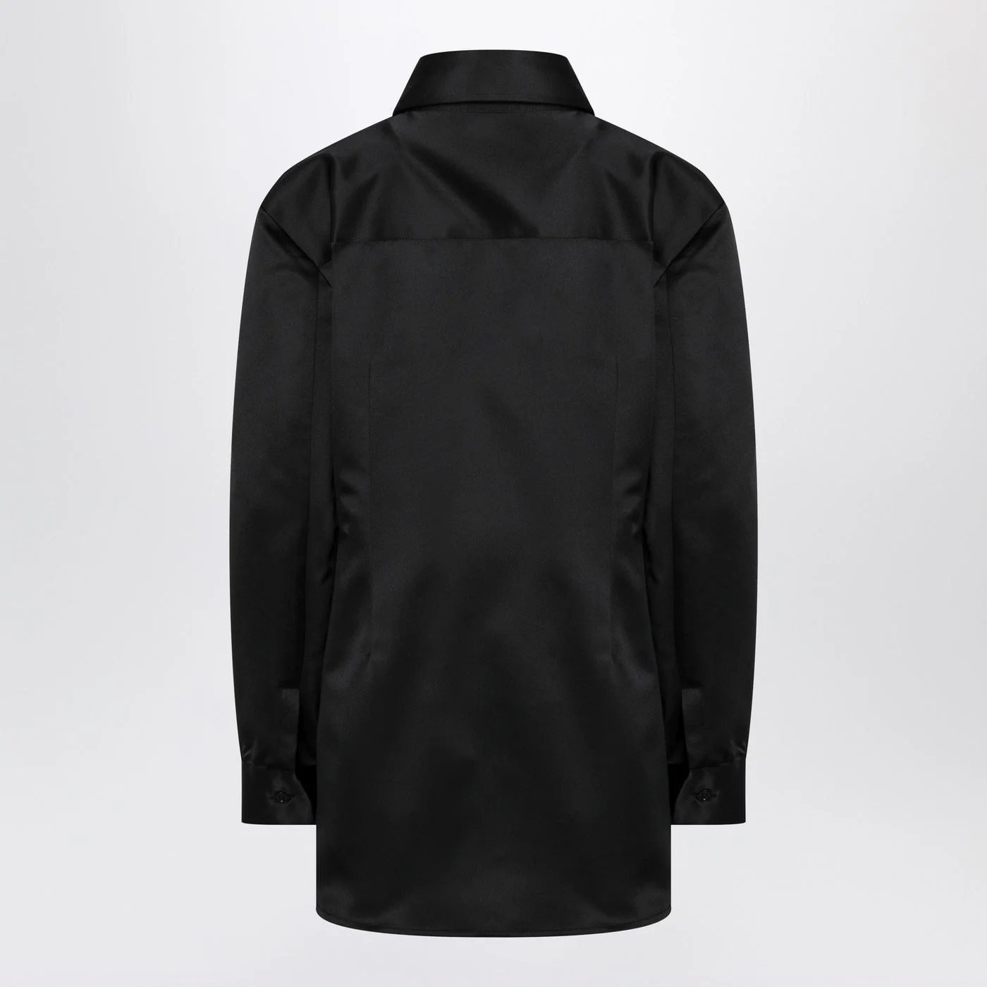 The Frankie Shop Black Satin Shirt Dress Women - Image 2