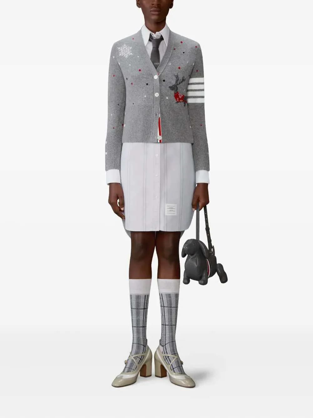 Thom Browne Women Striped Mini Dress - Image 5