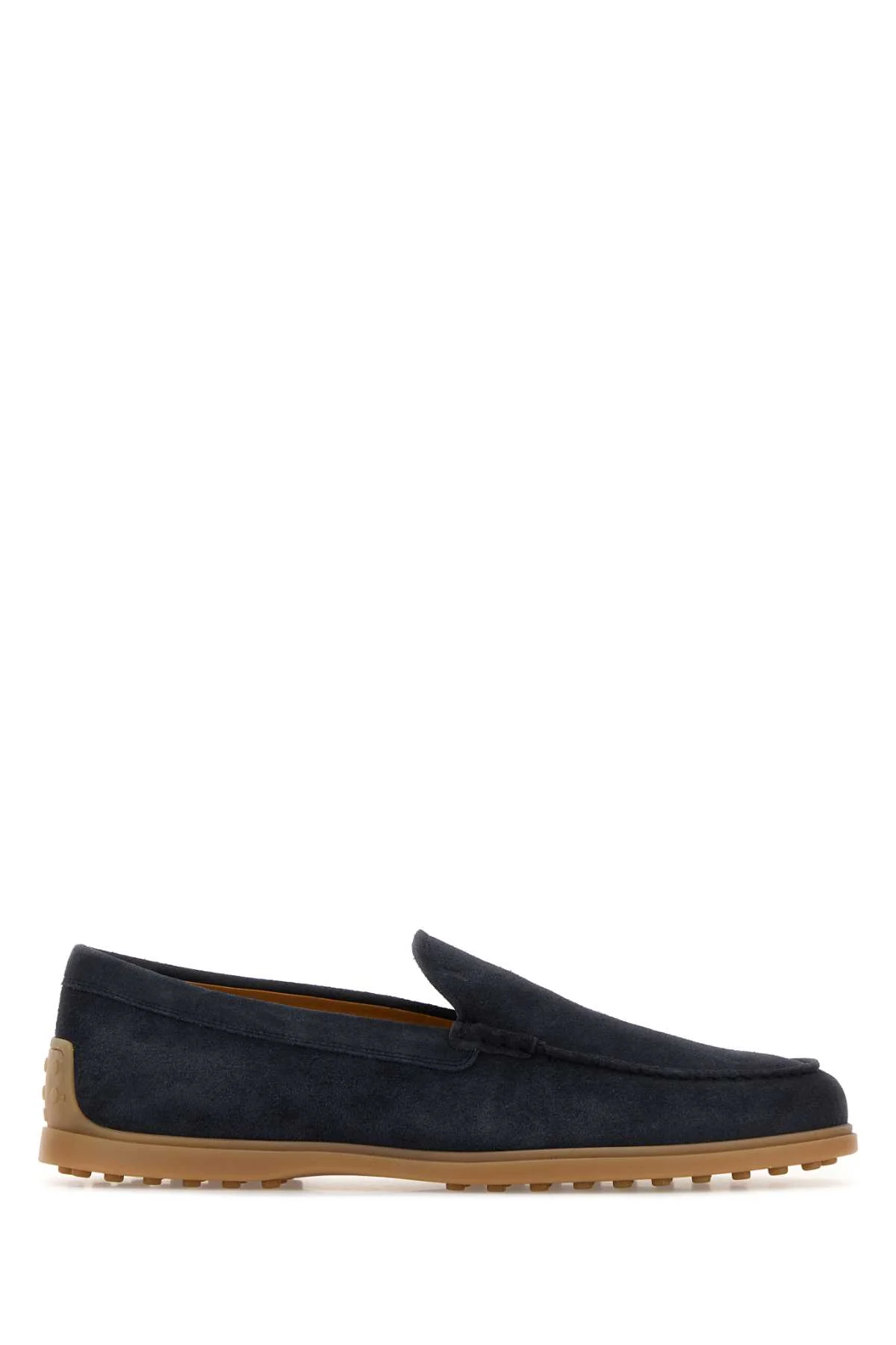 Tod's Men Navy Blue Suede Loafers