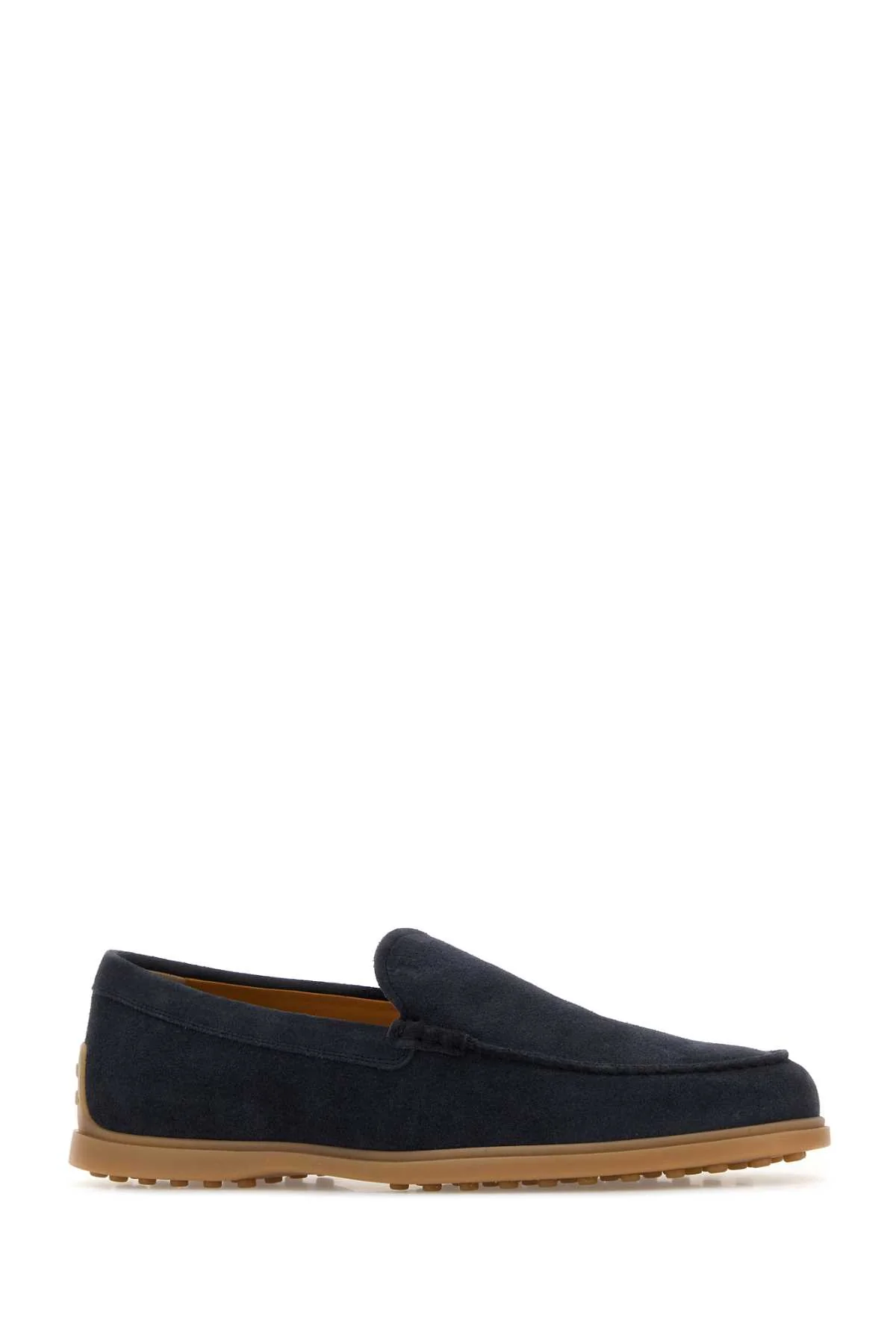 Tod's Men Navy Blue Suede Loafers - Image 2