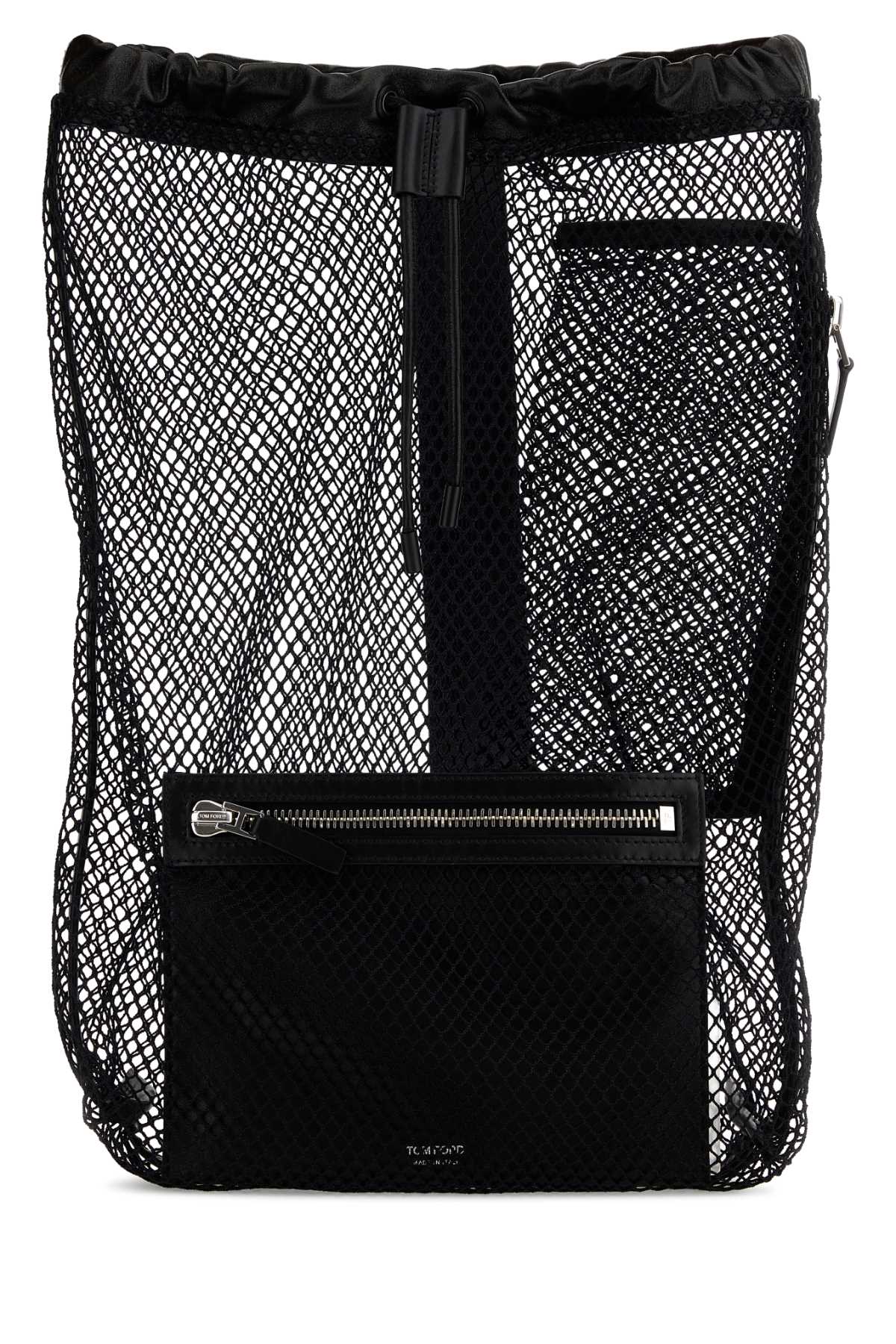 Tom Ford Men Black Mesh Backpack