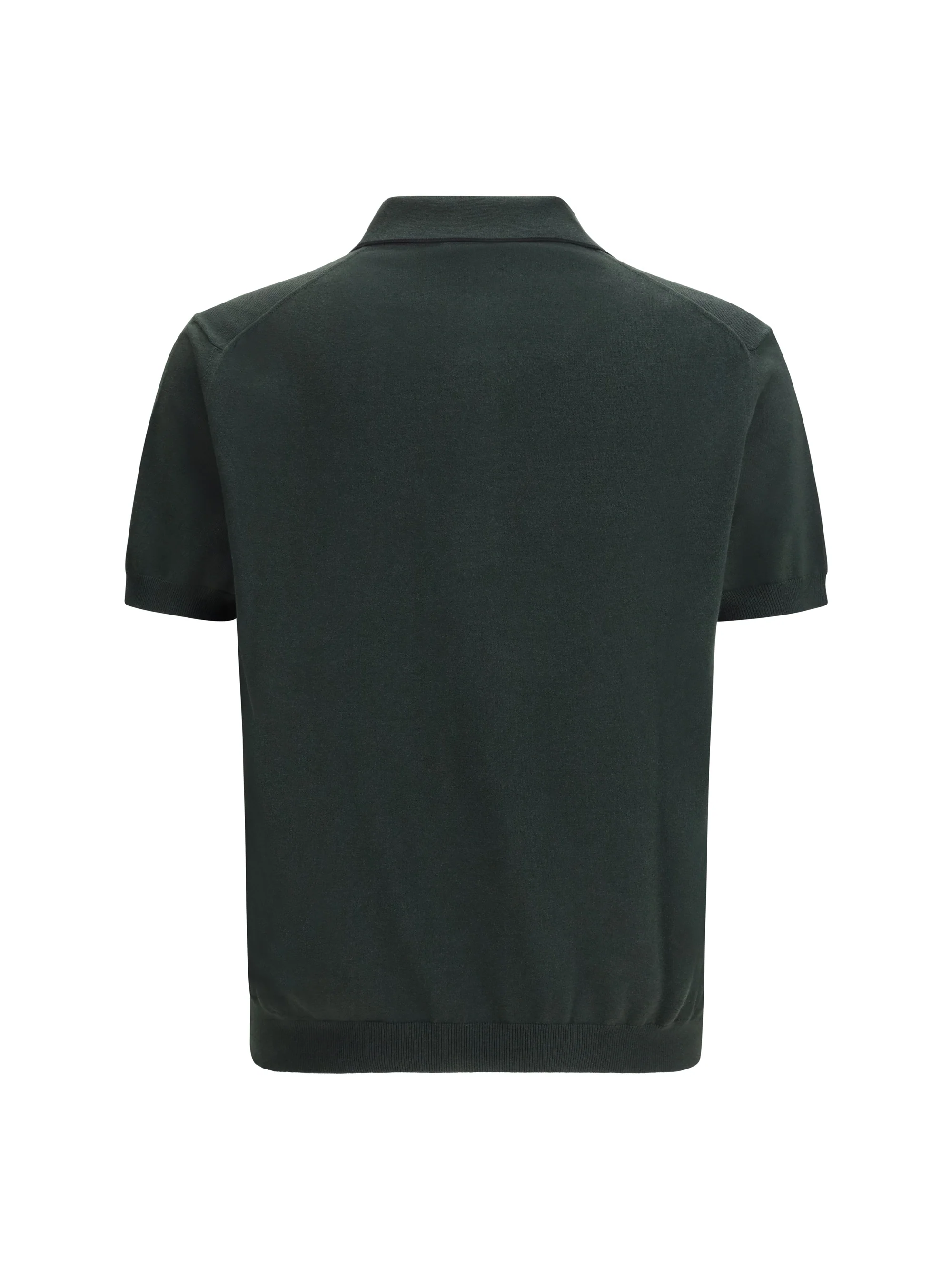 Tom Ford Men Cotton And Silk Blend Polo Shirt - Image 2
