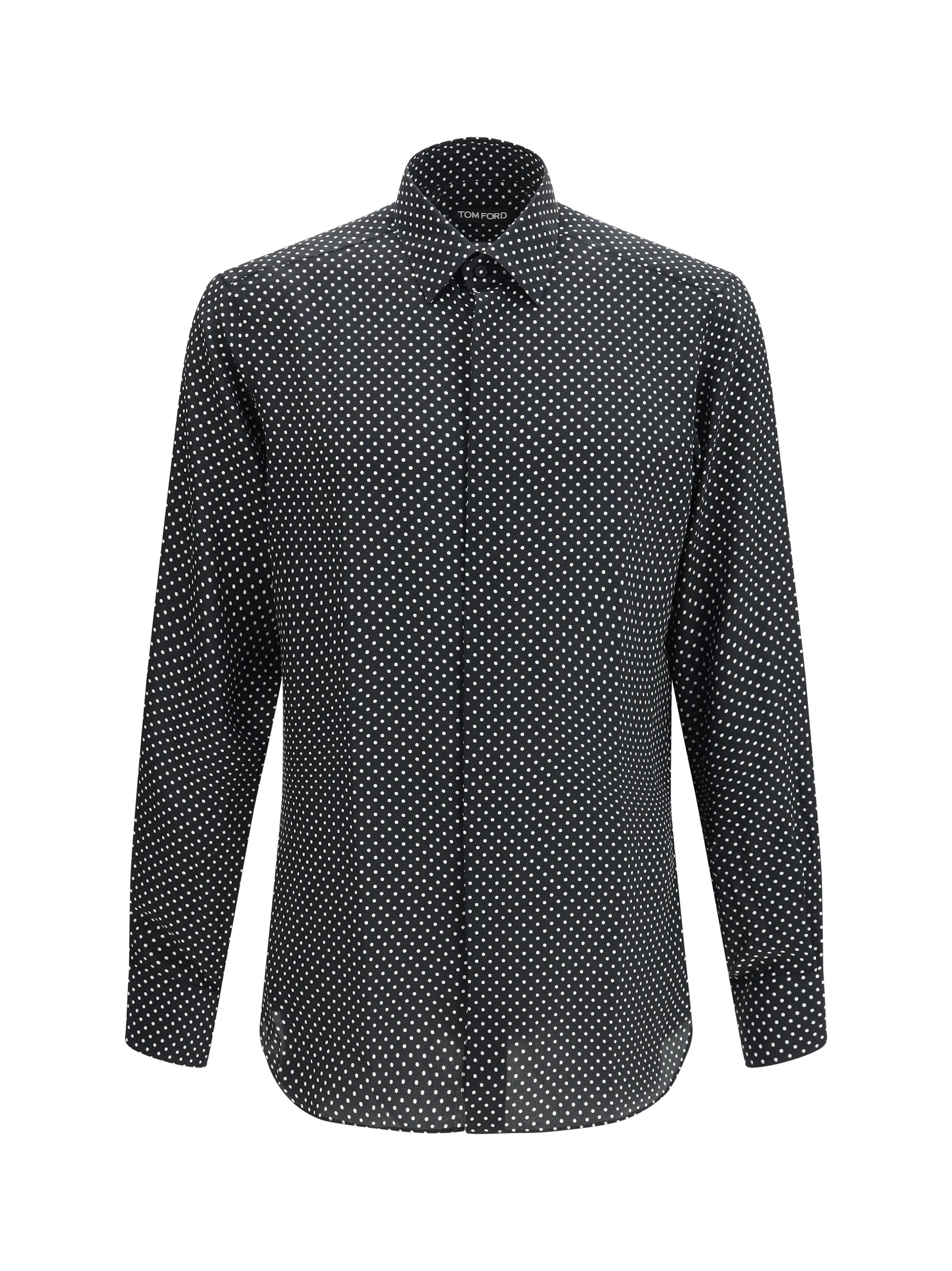 Tom Ford Men Crepe De Chine Polka Dot Shirt