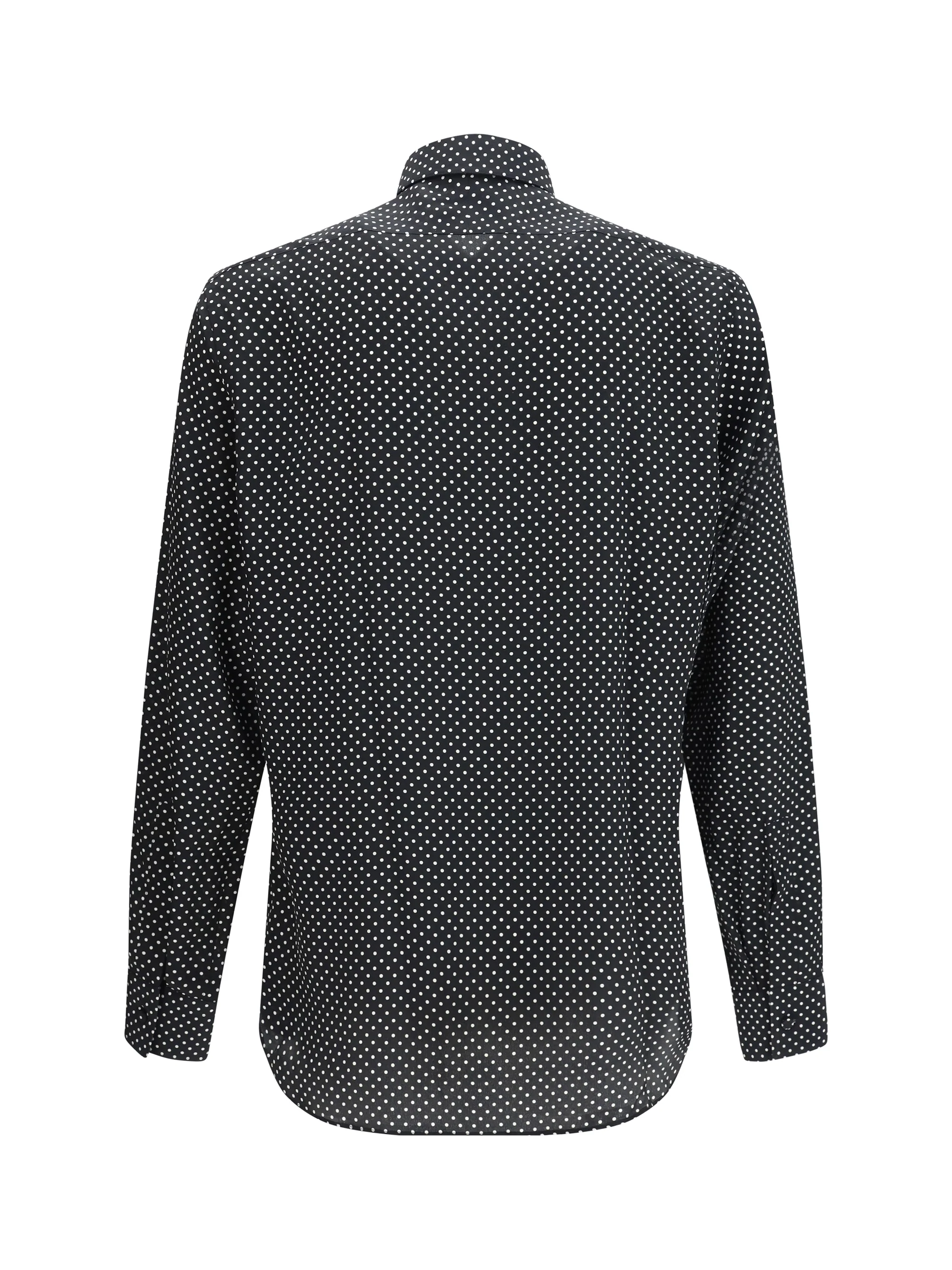 Tom Ford Men Crepe De Chine Polka Dot Shirt - Image 2
