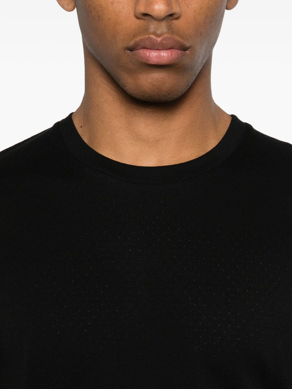 Tom Ford Men Perforated Ribbed T-Shirt - Image 5
