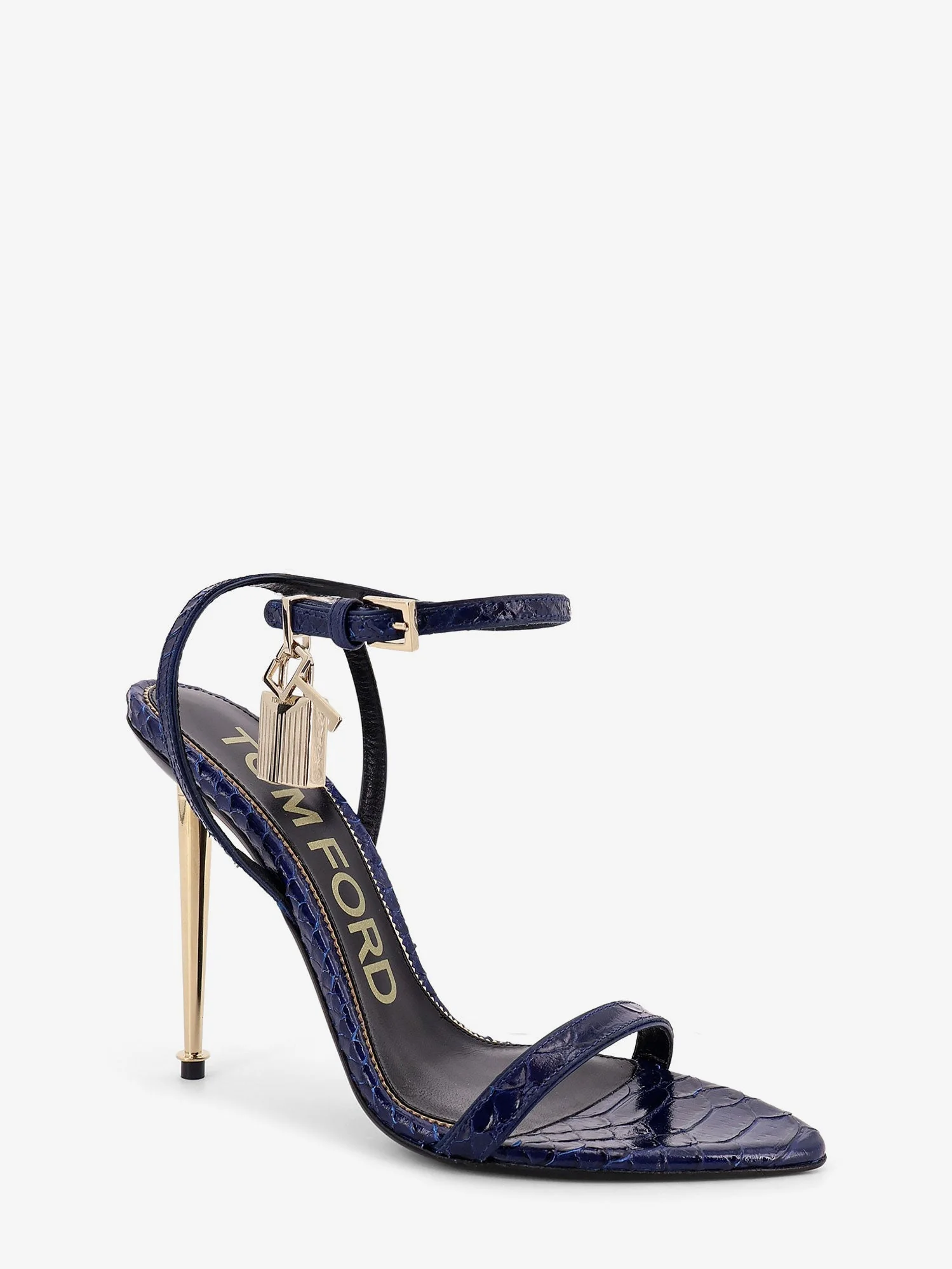 Tom Ford Women Laminated Leather Sandals With Iconic Padlock - Image 2
