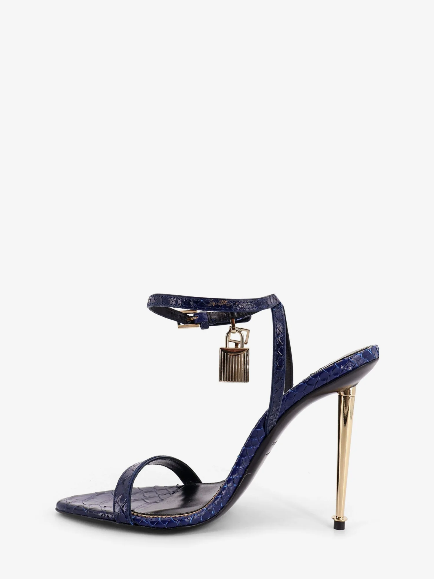 Tom Ford Women Laminated Leather Sandals With Iconic Padlock - Image 3