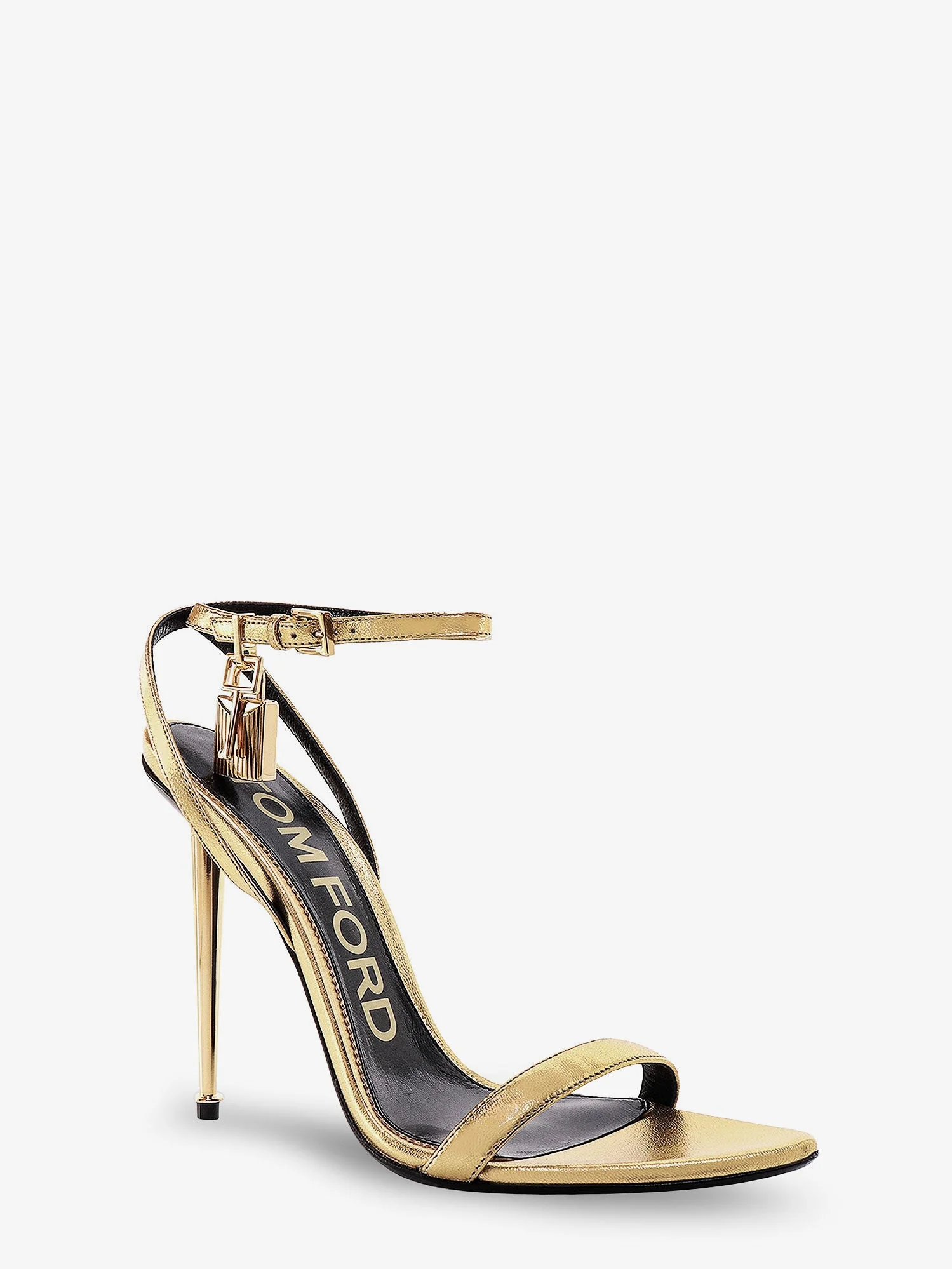Tom Ford Women Laminated Leather Sandals With Iconic Padlock - Image 2