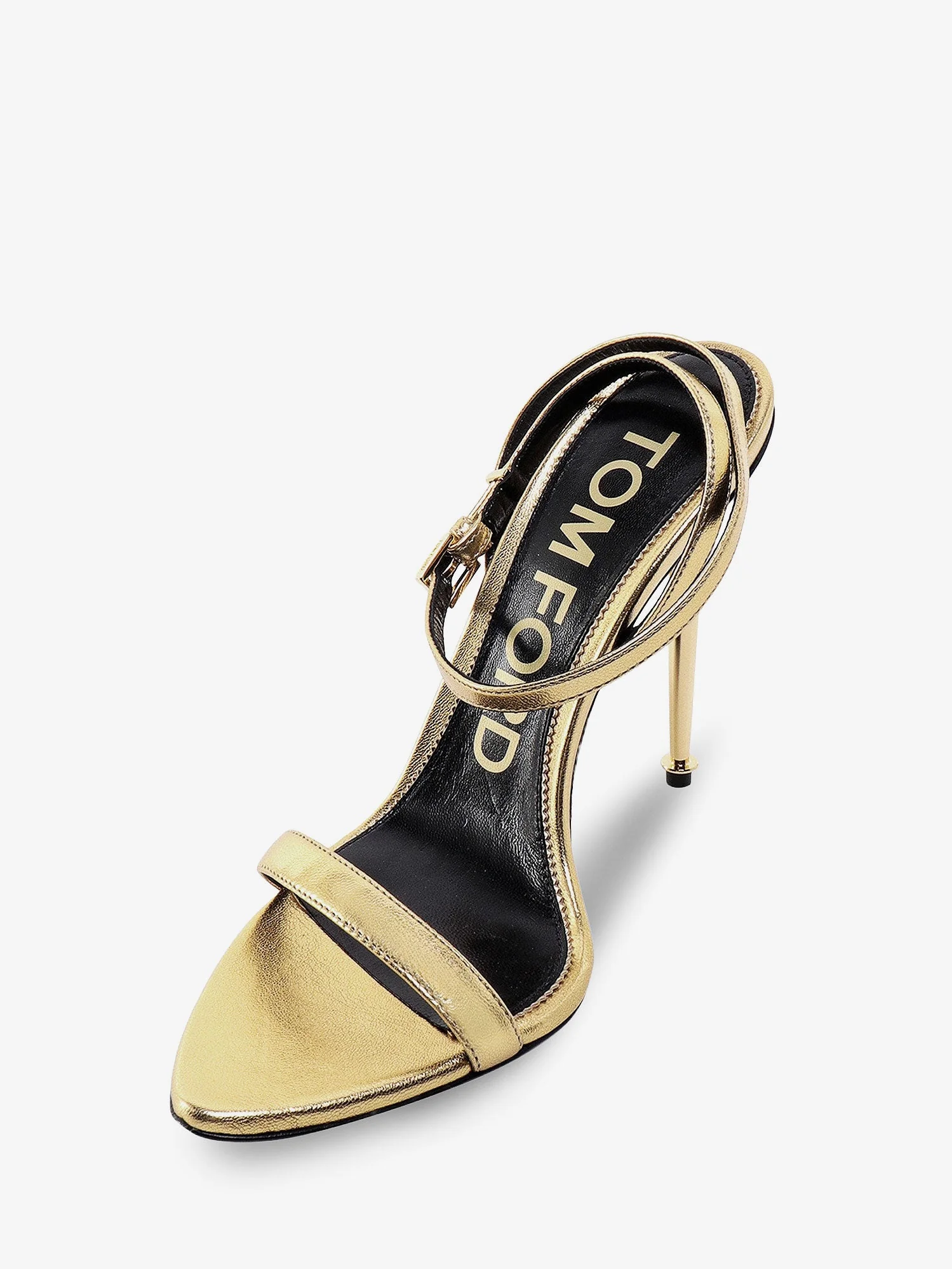 Tom Ford Women Laminated Leather Sandals With Iconic Padlock - Image 4
