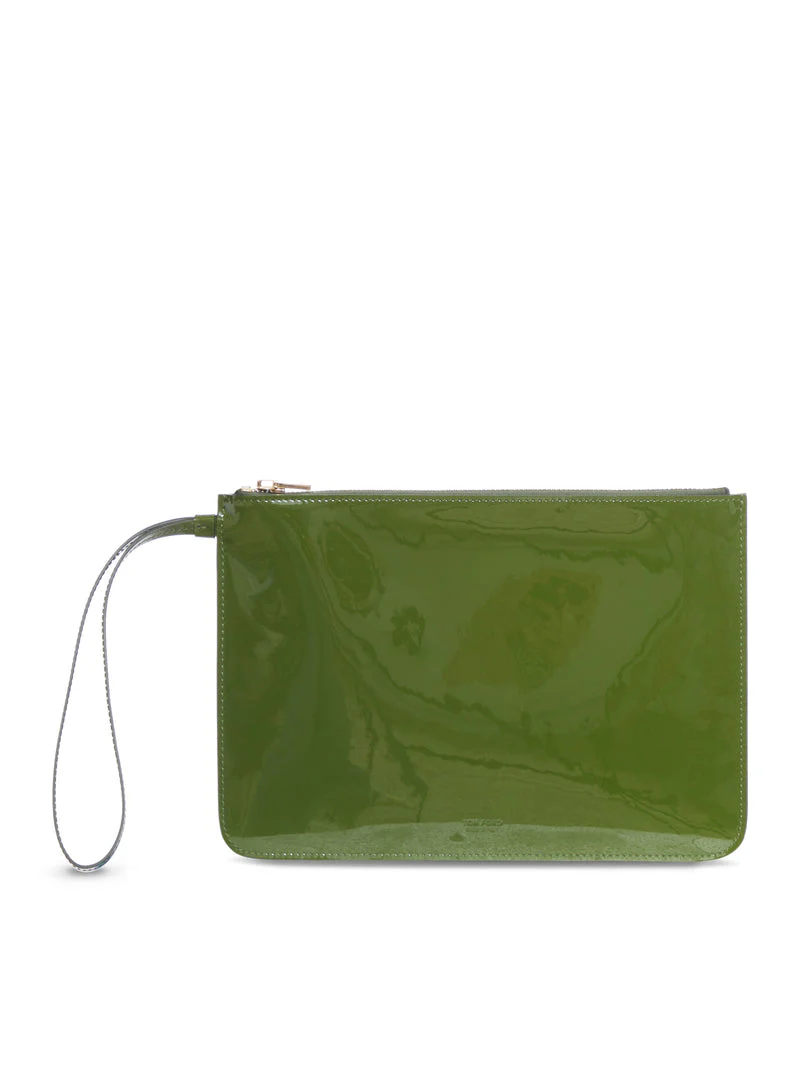 Tom Ford Women Tom Ford Green Patent Leather Clutch