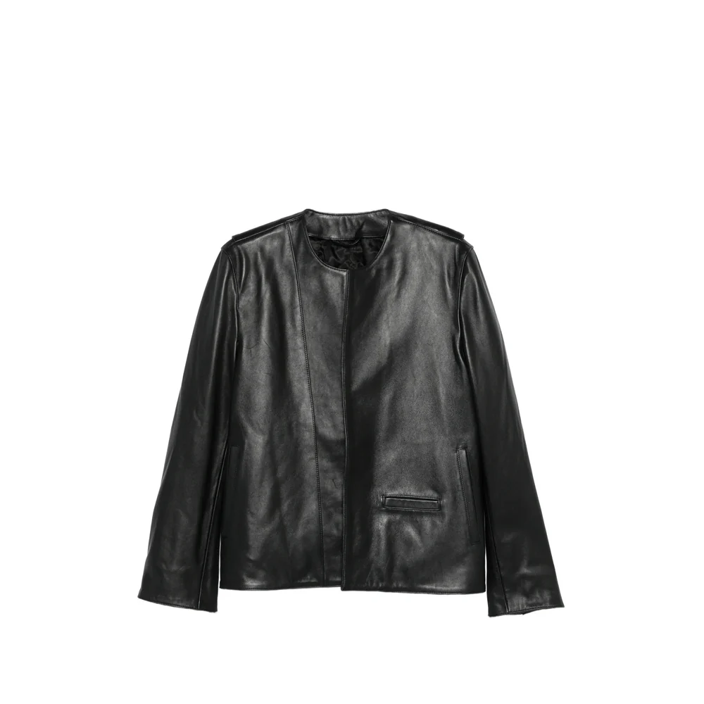 Toteme Black Jackets - Leather Jackets Women