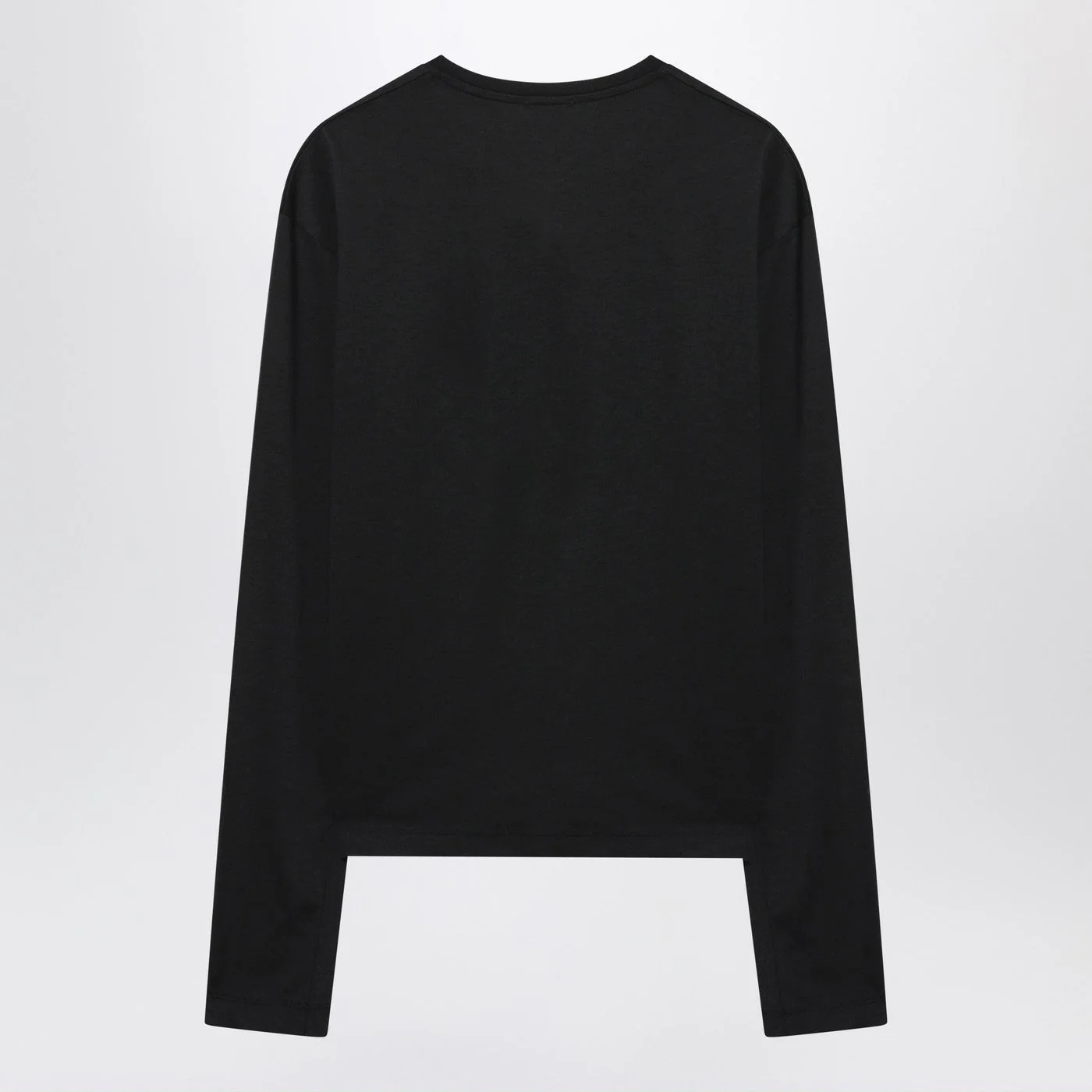 Toteme Black Organic Cotton-Blend T-Shirt Women - Image 2
