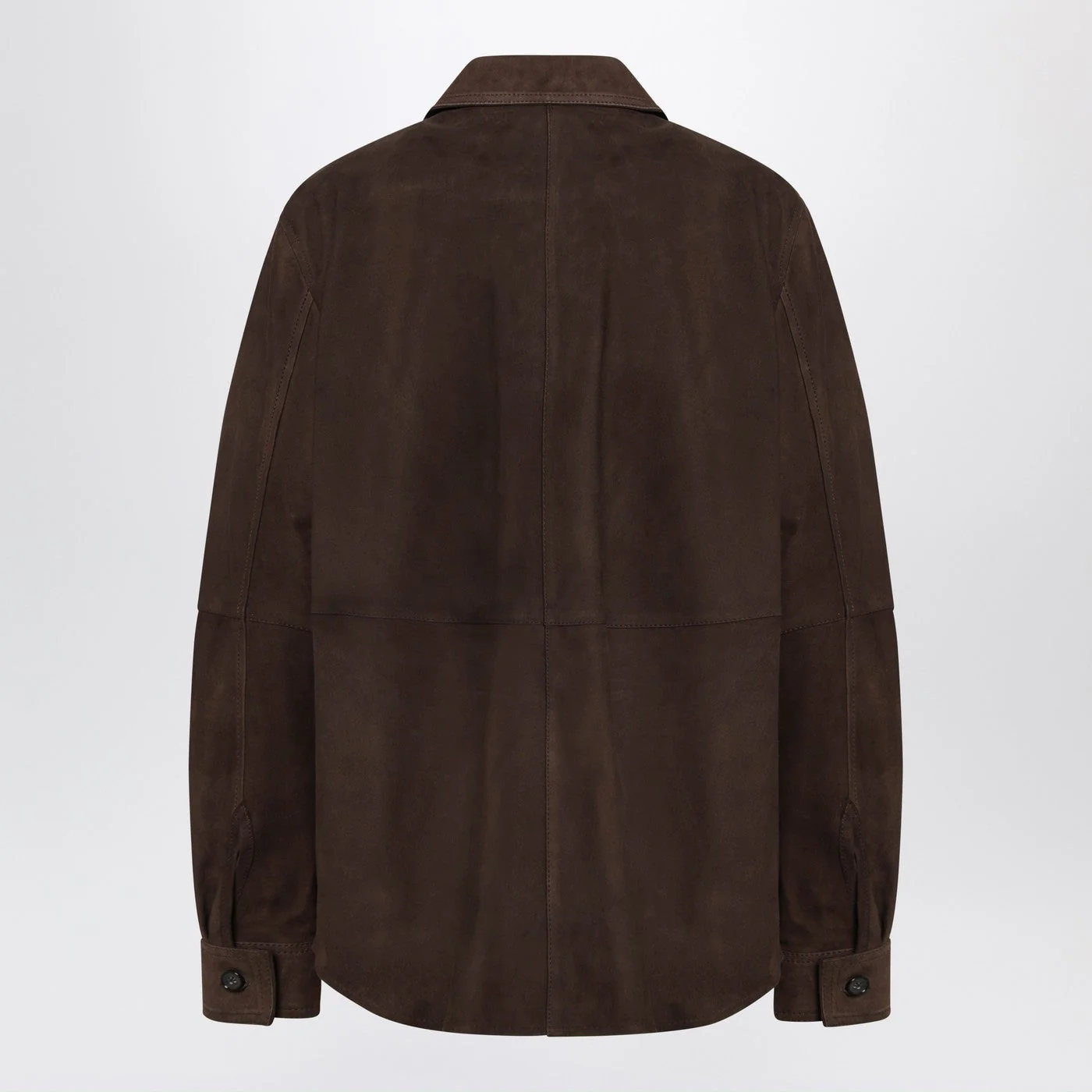 Toteme Brown Leather Shirt Jacket Women - Image 2