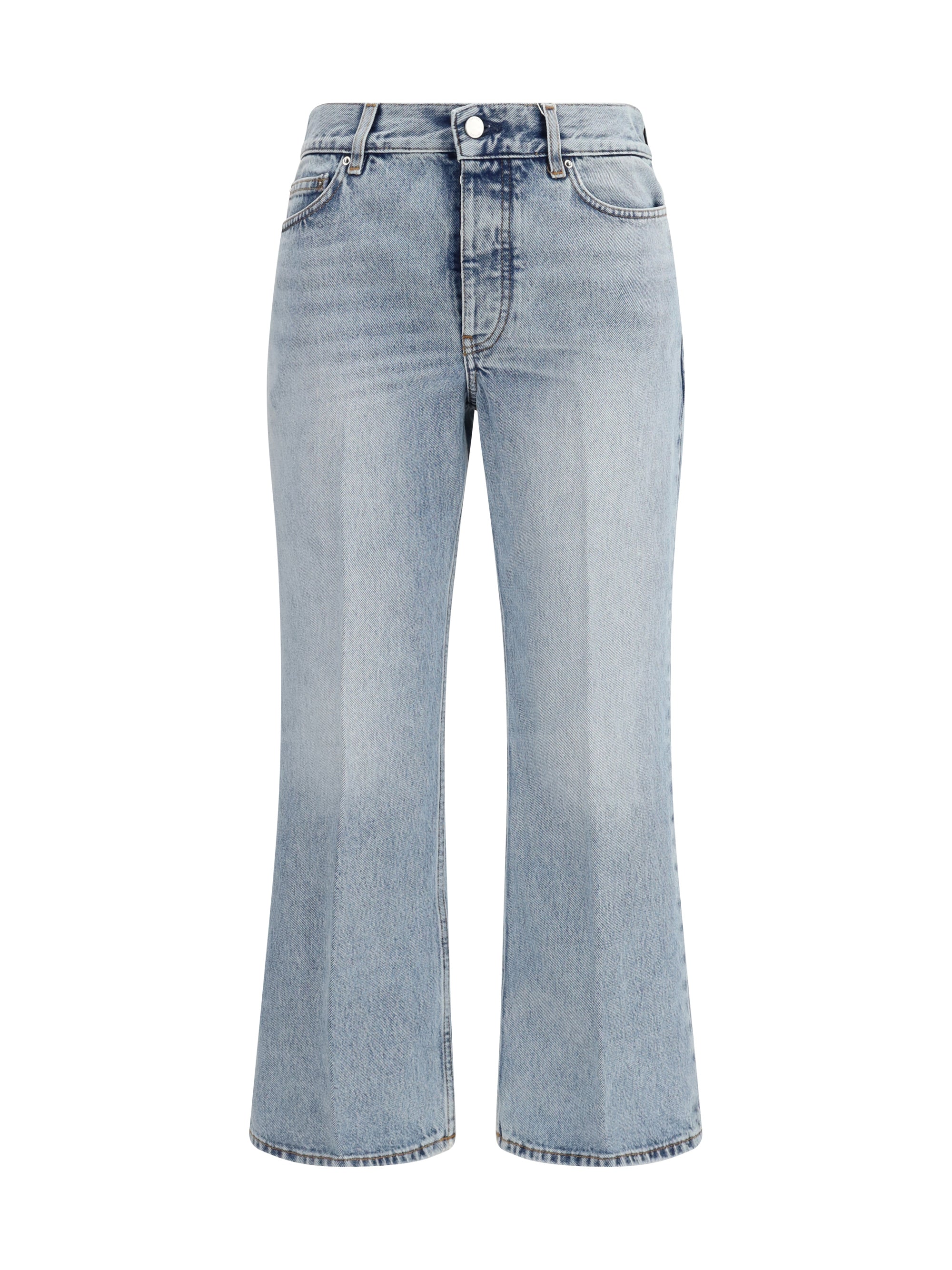Toteme Women Cotton Flared-Hem Jeans