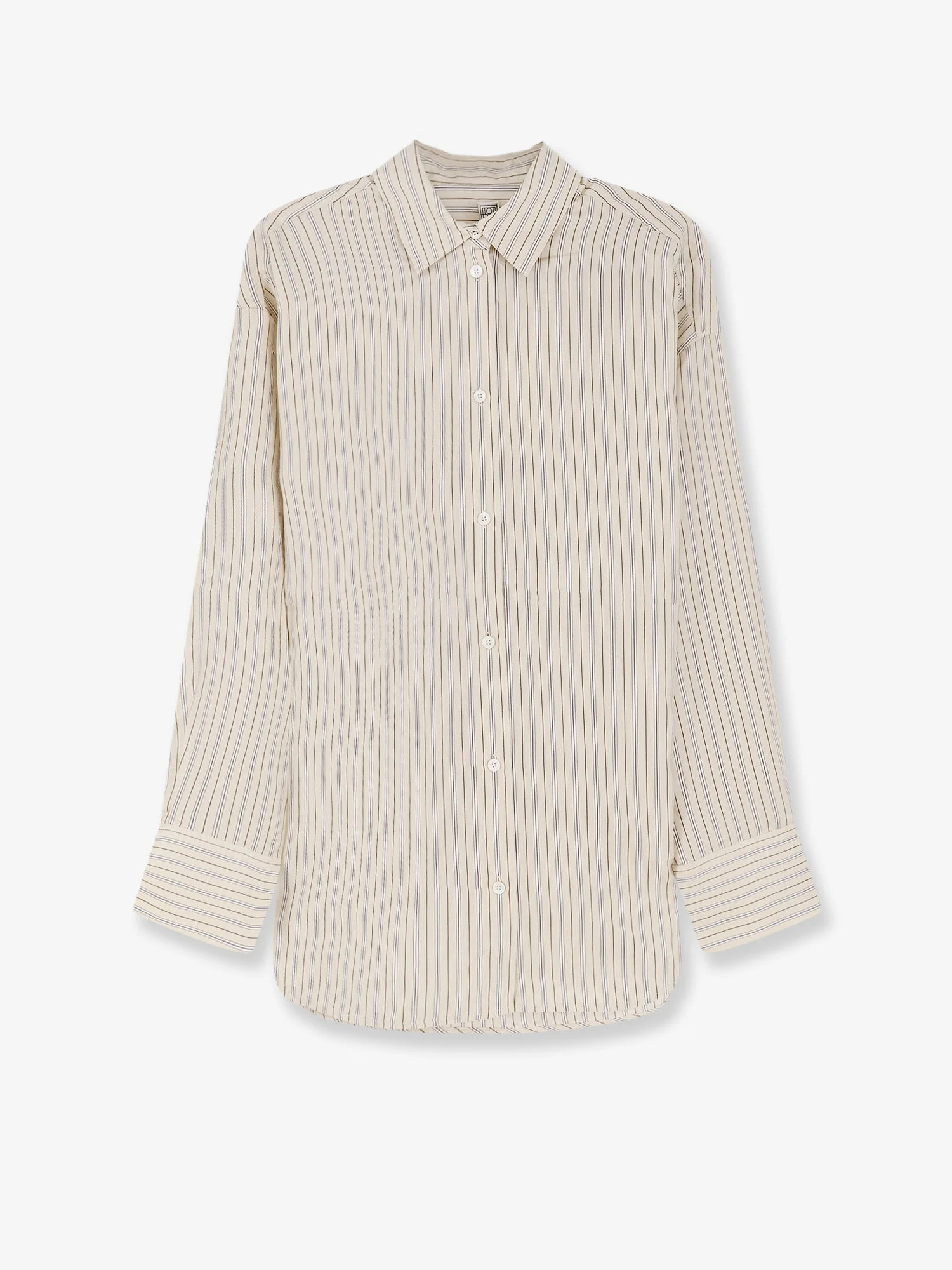 Toteme Women Oversized Striped Silk Shirt