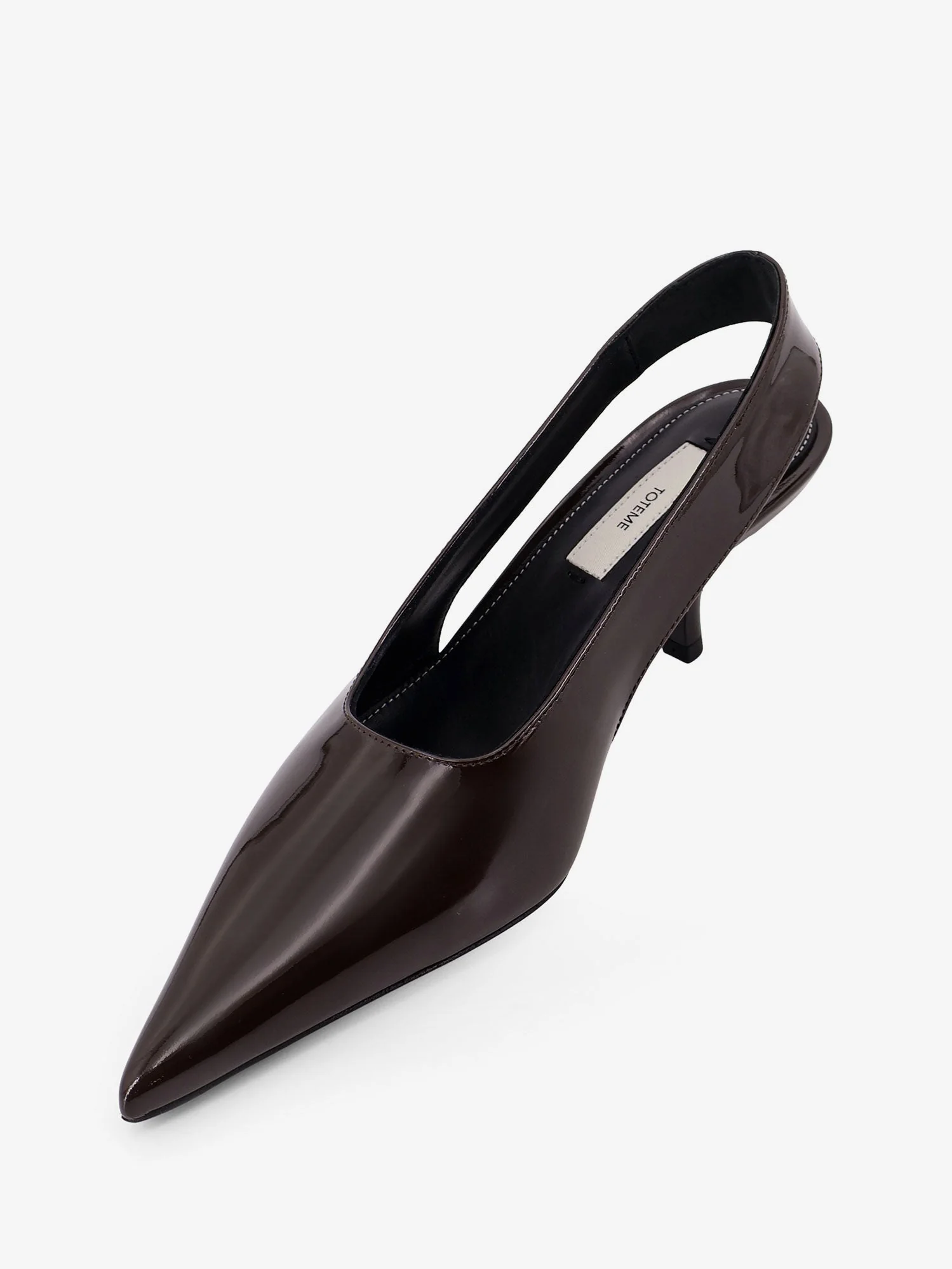 Toteme Women Patent Leather Slingback Pumps - Image 4