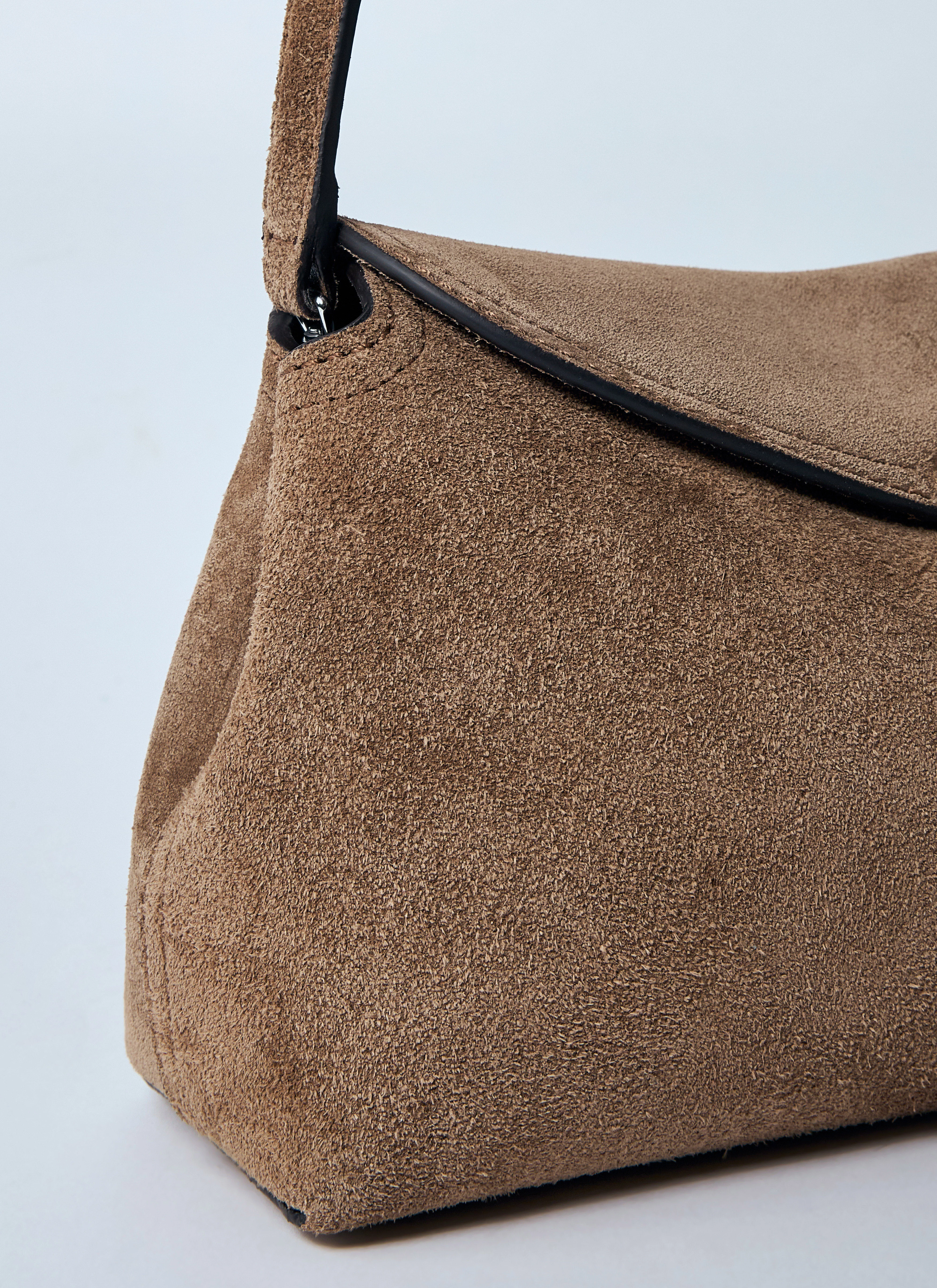 Toteme Women T-Lock Suede Clutch - Image 4
