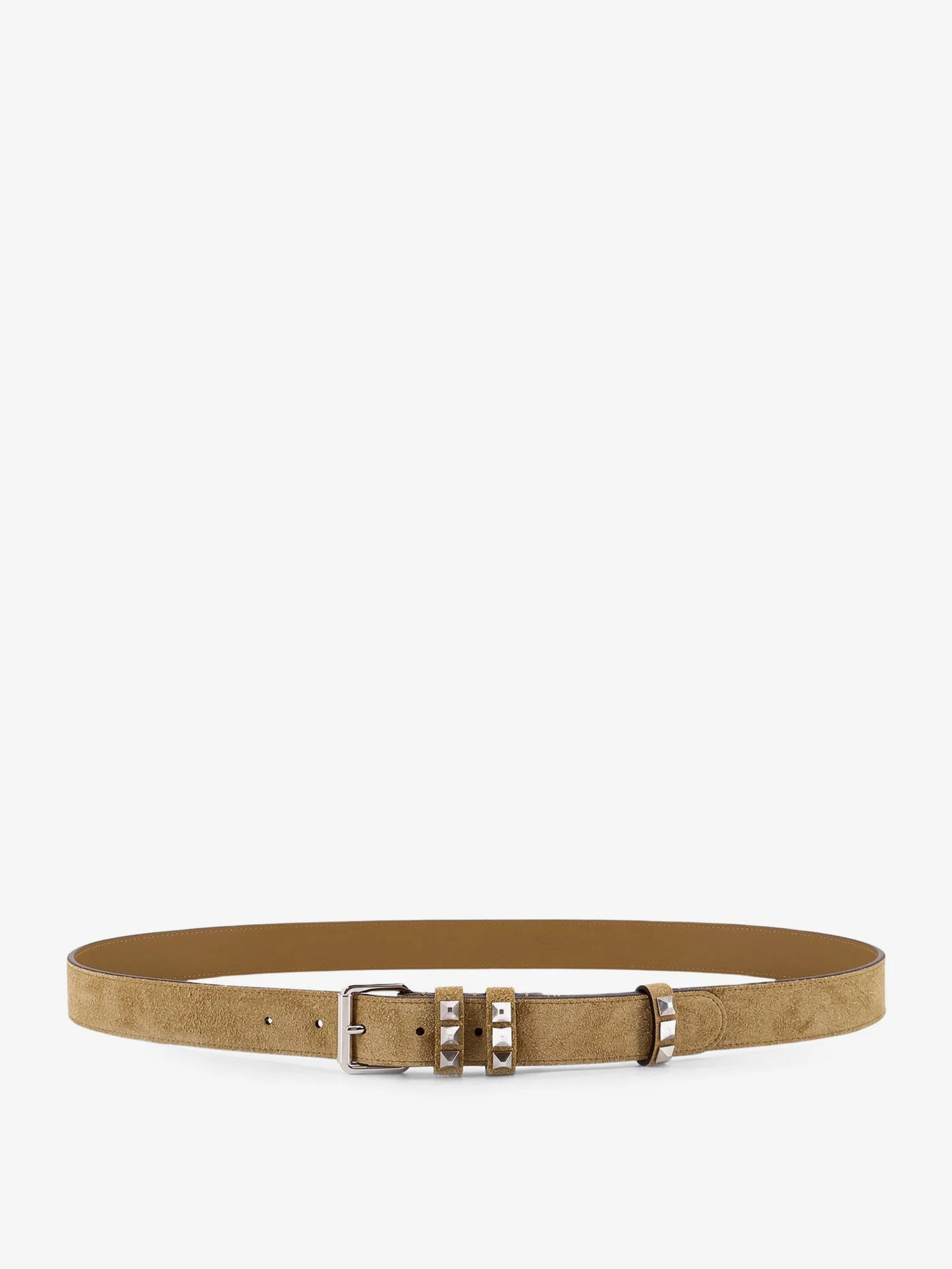 Valentino Garavani Men Flaneuse Suede Belt With Iconic Studs