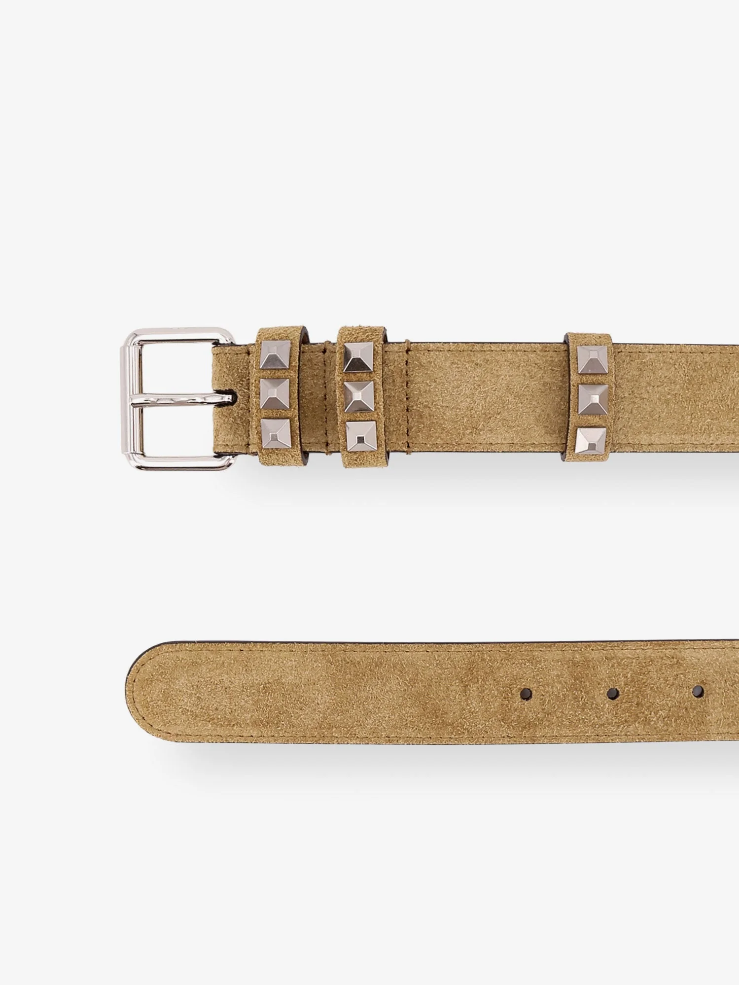 Valentino Garavani Men Flaneuse Suede Belt With Iconic Studs - Image 2