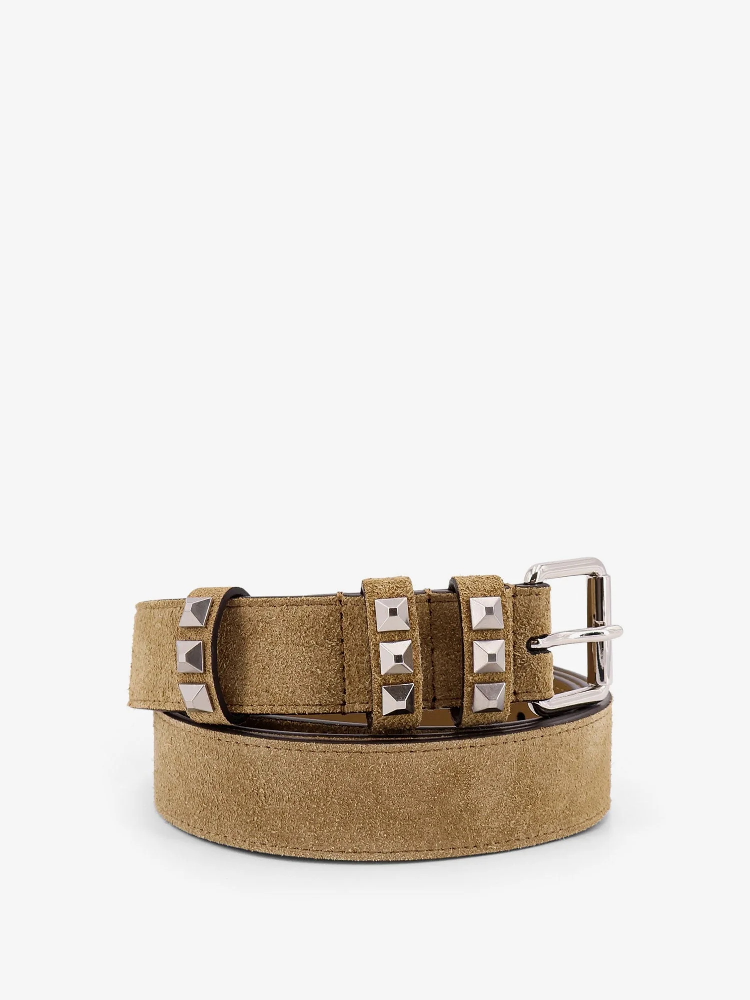 Valentino Garavani Men Flaneuse Suede Belt With Iconic Studs - Image 3