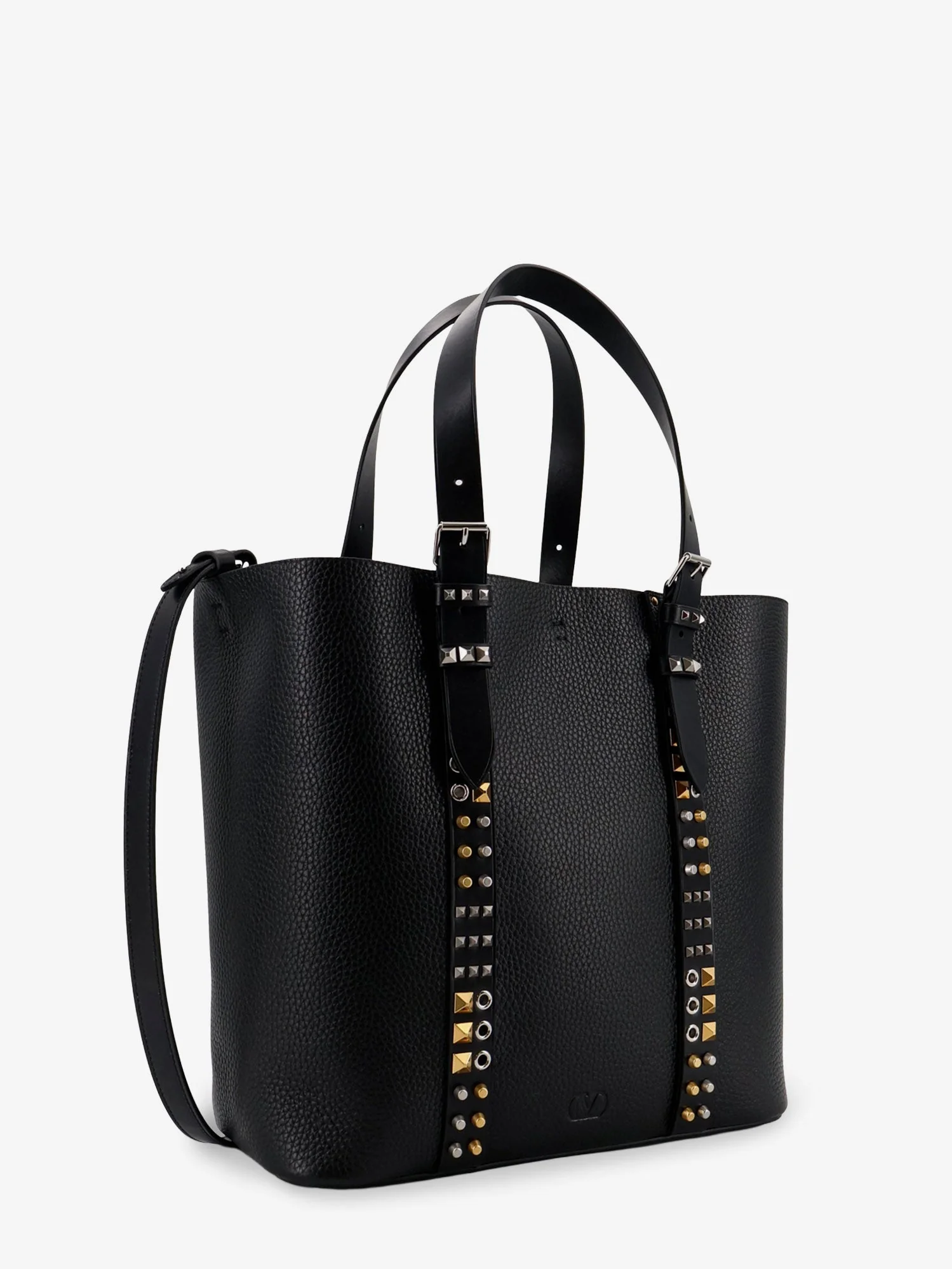 Valentino Garavani Men Leather Shoulder Bag With Iconic Studs - Image 3