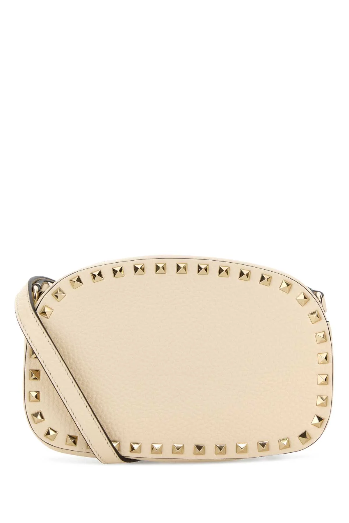 Valentino Garavani Women Ivory Leather Rockstud Crossbody Bag