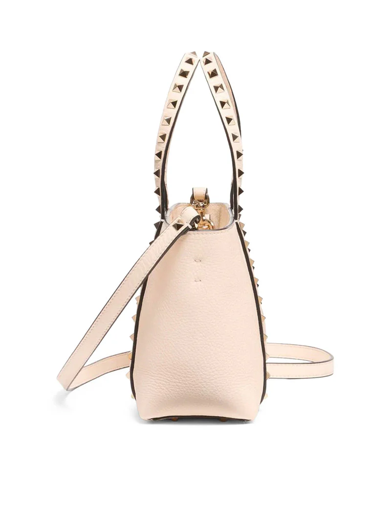 Valentino Garavani Women Rockstud Mini Tote In Hammered Leather - Image 4