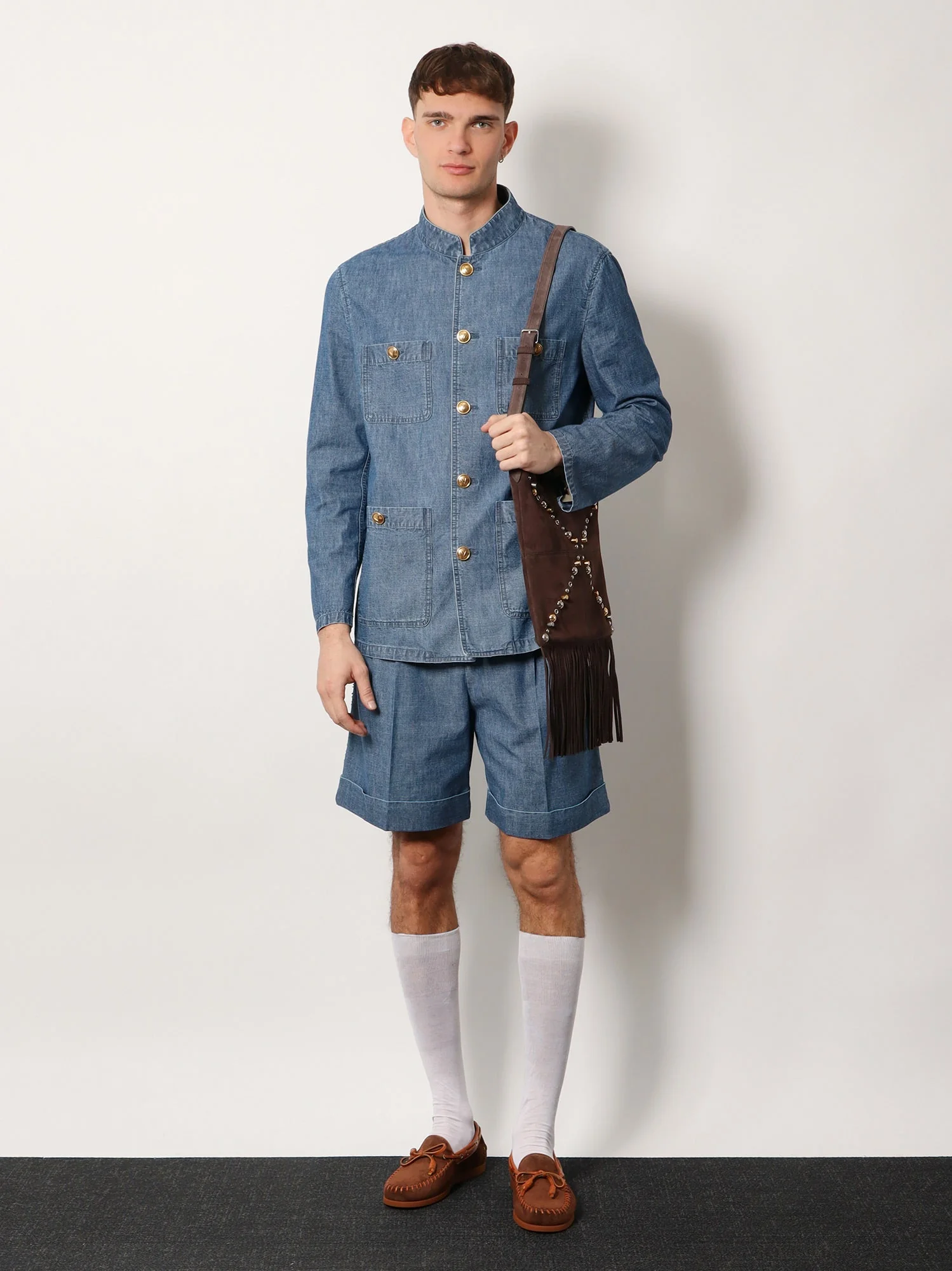 Valentino Men Valentino Denim Shorts - Image 2