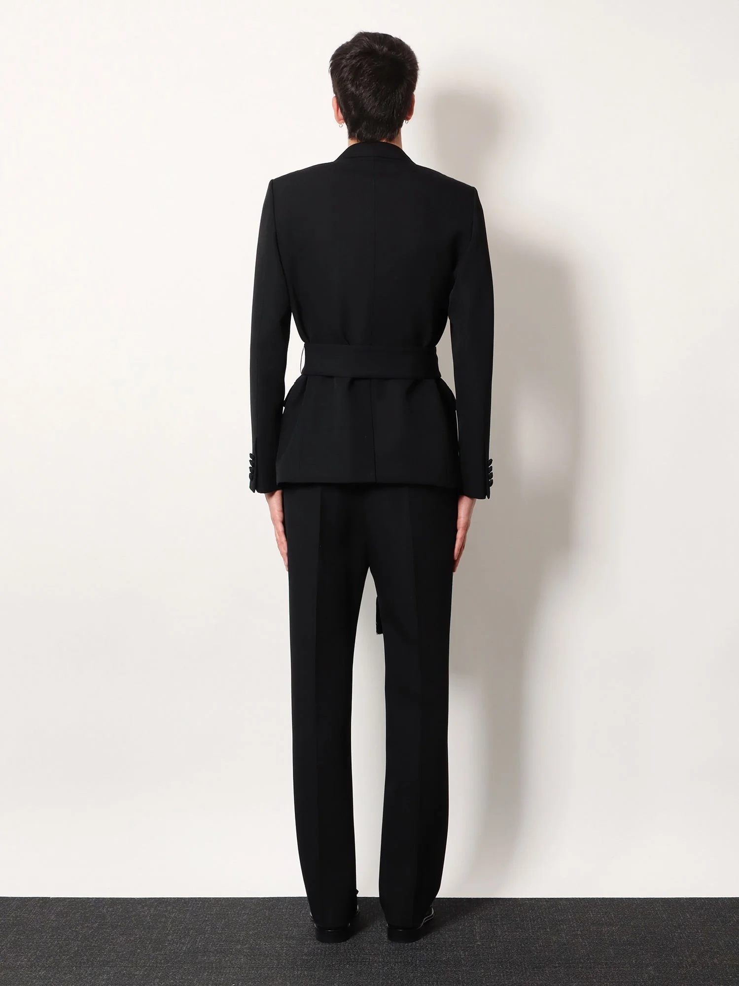 Valentino Men Virgin Wool Blazer With Belt - Image 3