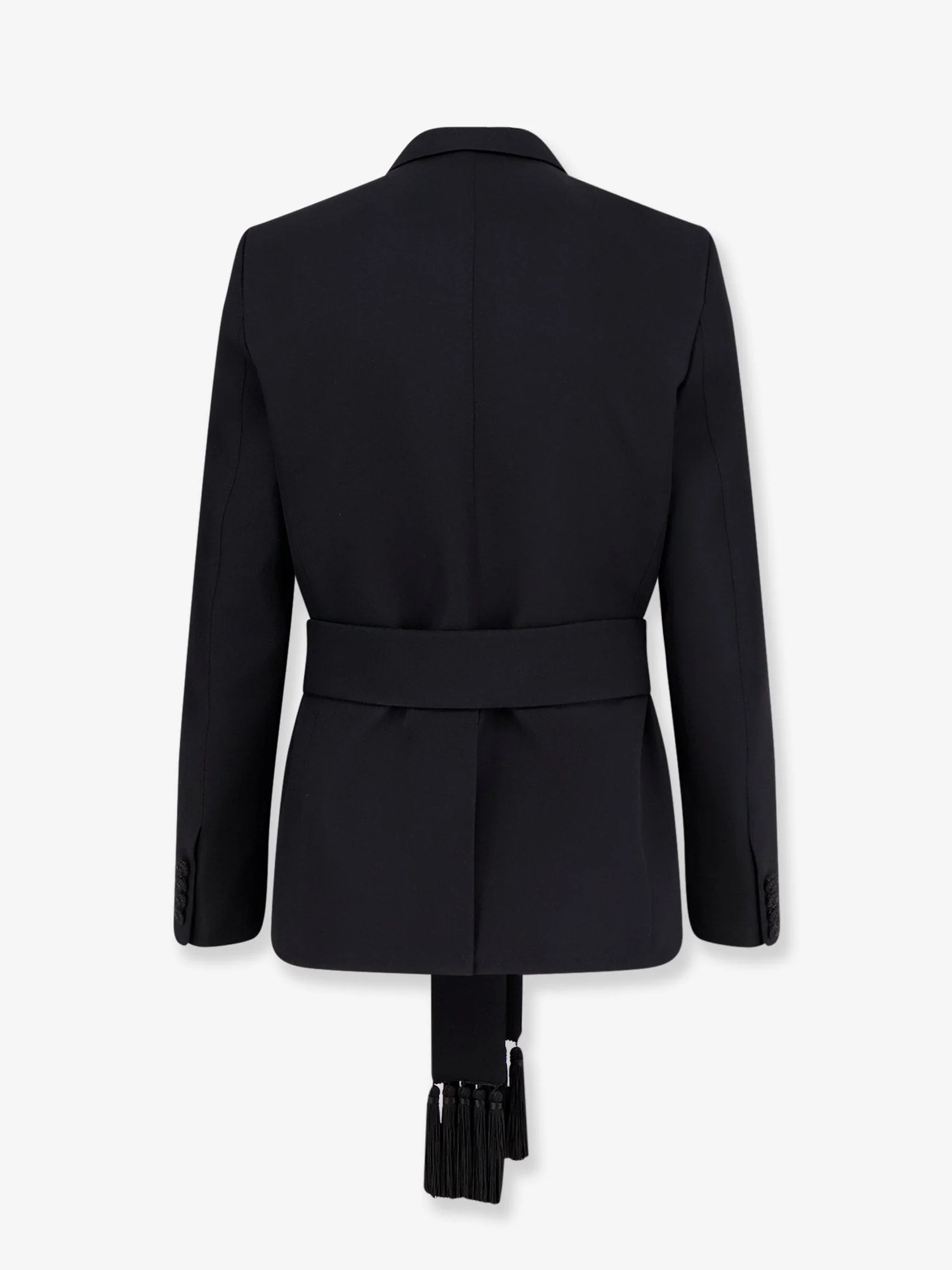 Valentino Men Virgin Wool Blazer With Belt - Image 4