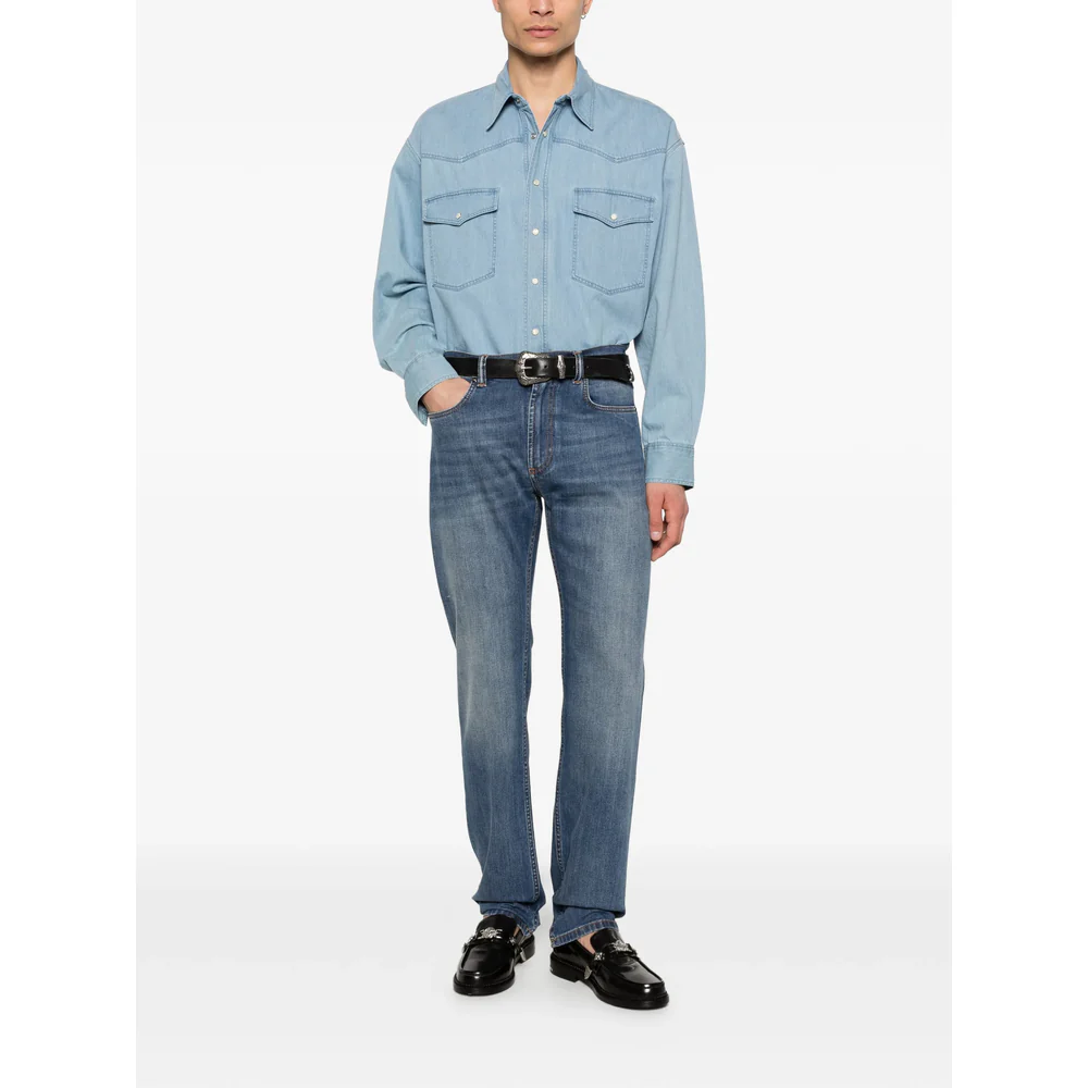 Versace Blue Denim - Regular & Straight-Leg Jeans Men - Image 3