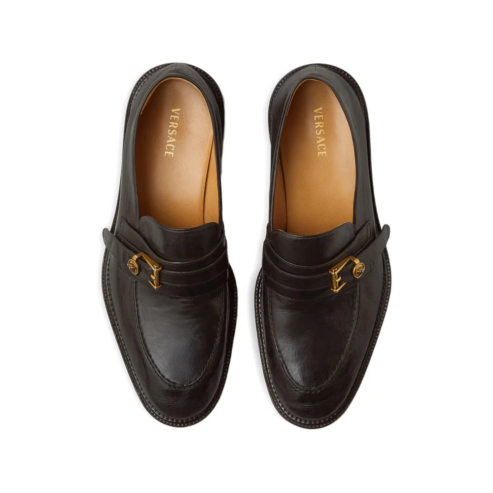 Versace Brown Loafers Men - Image 4