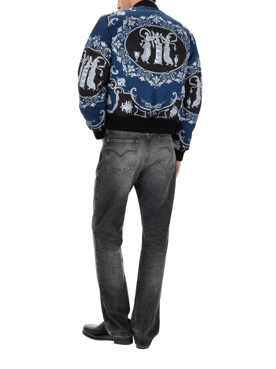 Versace Men Reversible Bomber Jacket - Image 5