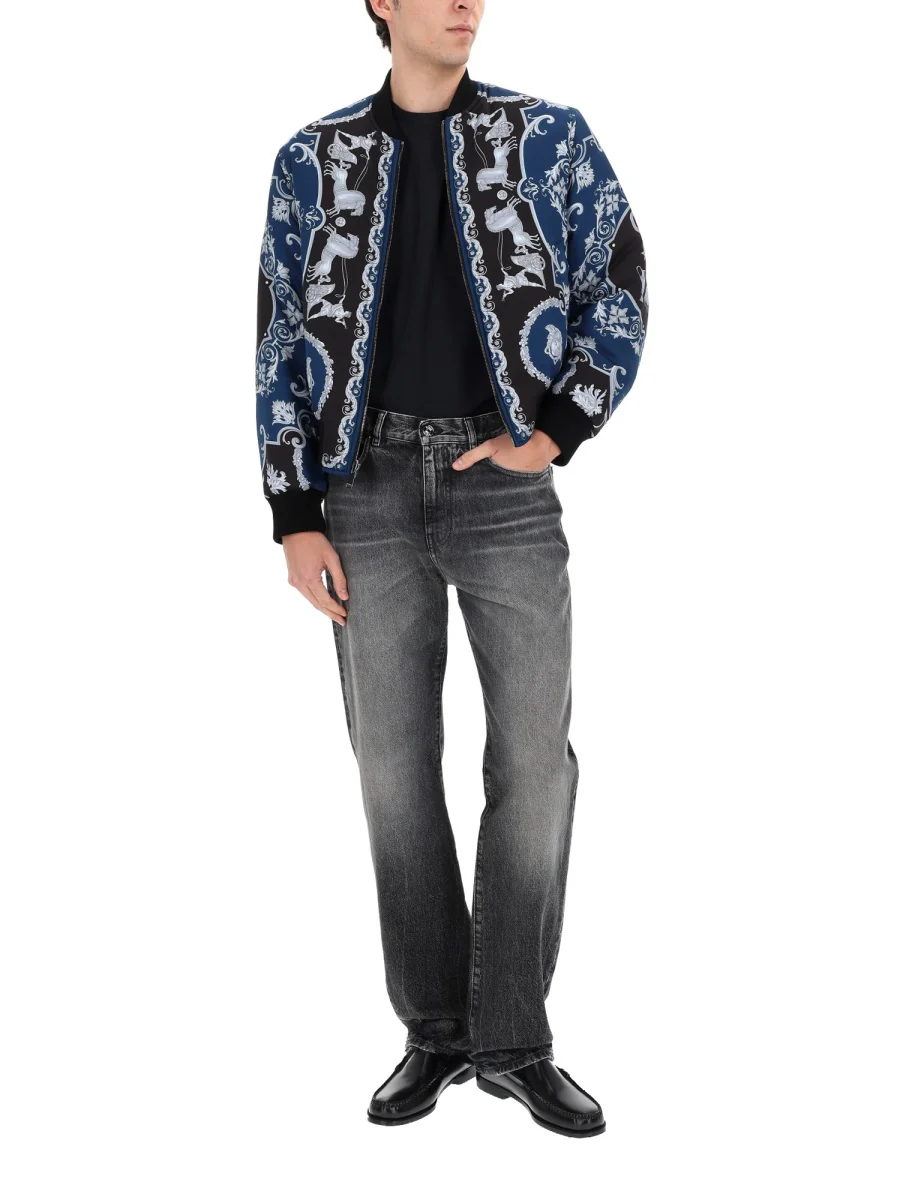 Versace Men Reversible Bomber Jacket - Image 6