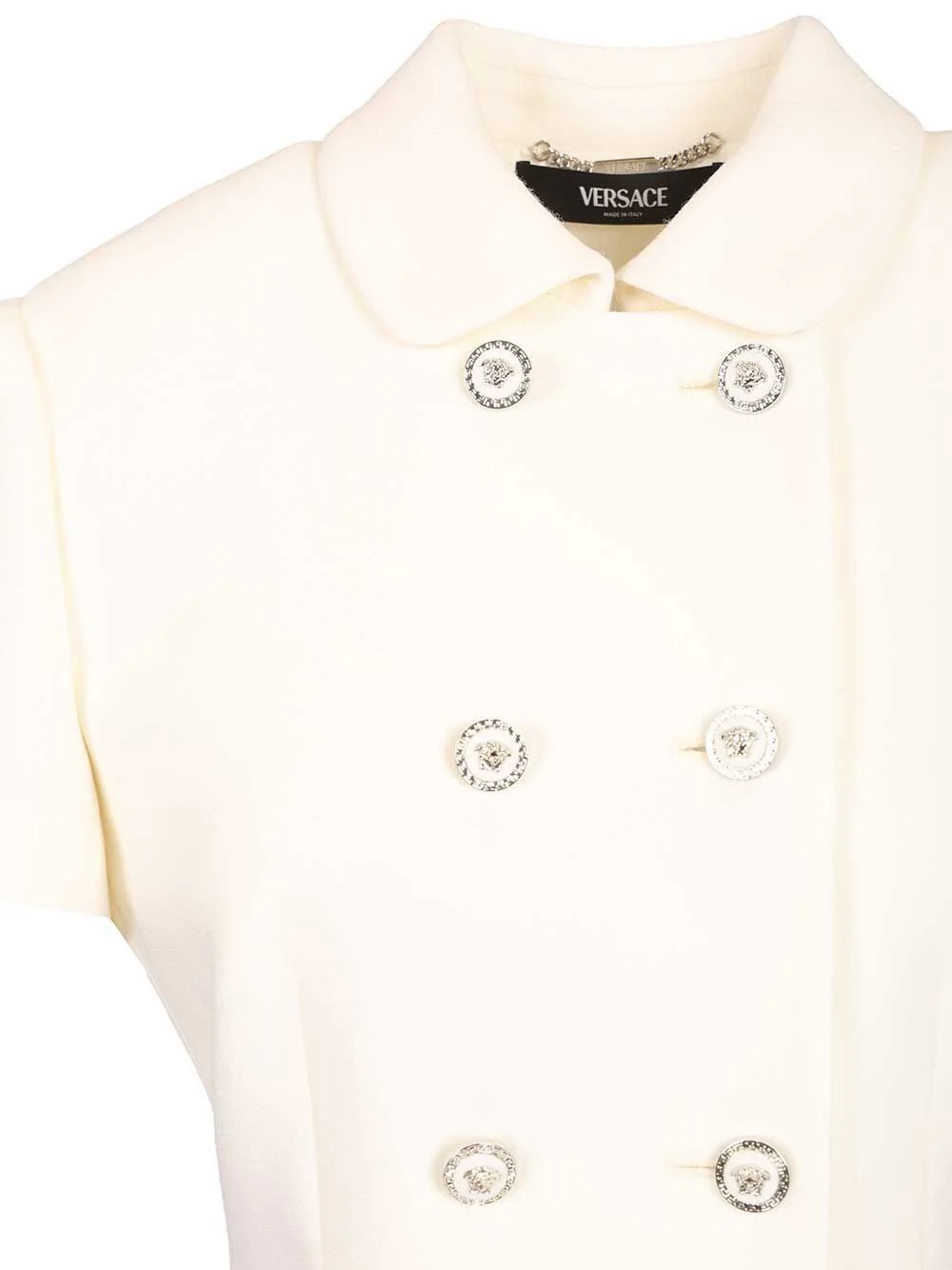 Versace Women Fitted Jacket In Double Wool Crêpe - Image 4