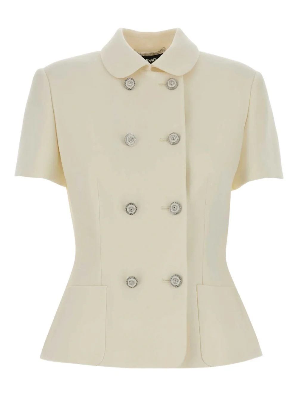 Versace Women Fitted Jacket In Double Wool Crêpe - Image 6