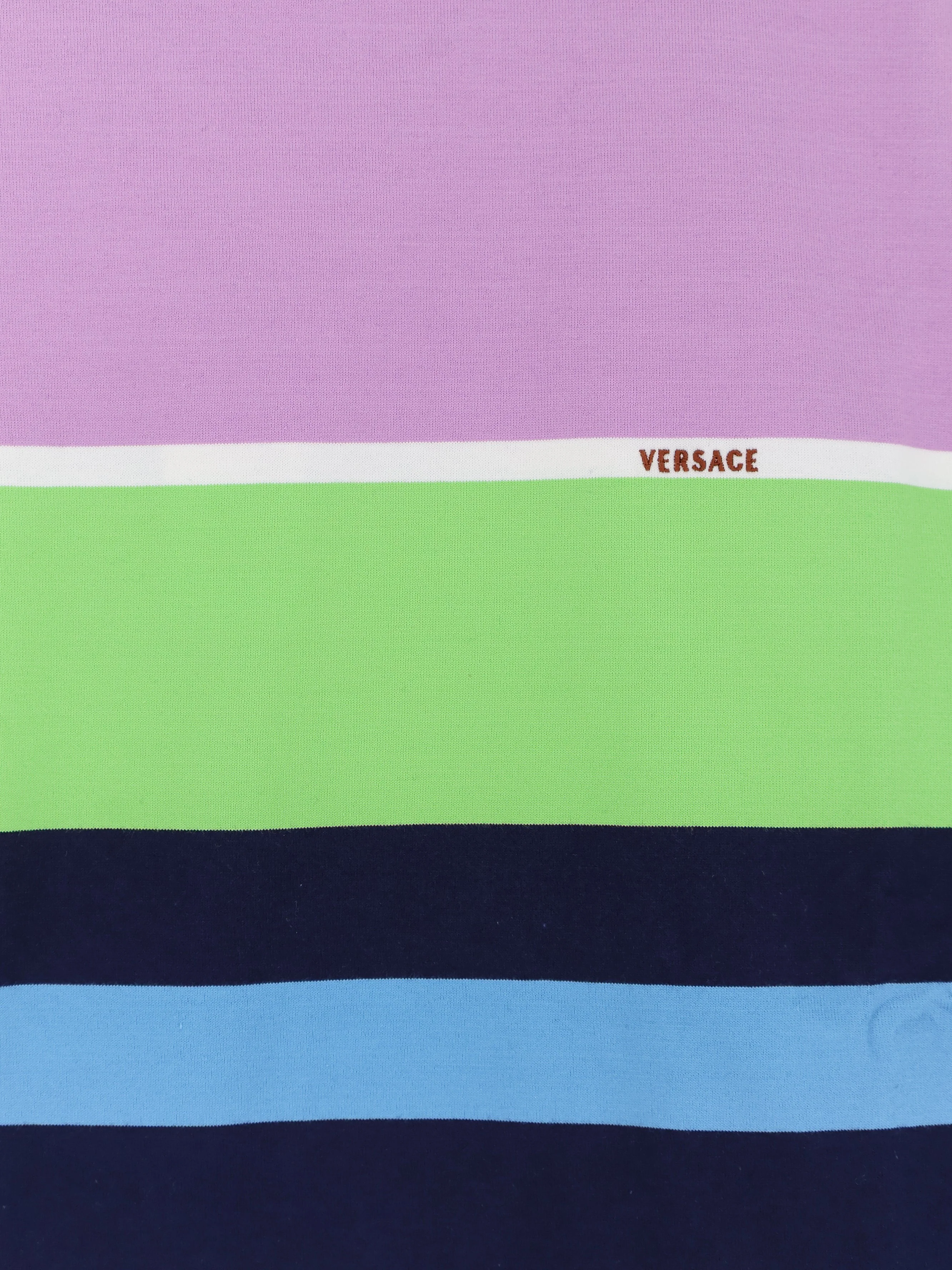 Versace Women Multicolor Stripes Cotton Sweatshirt - Image 3