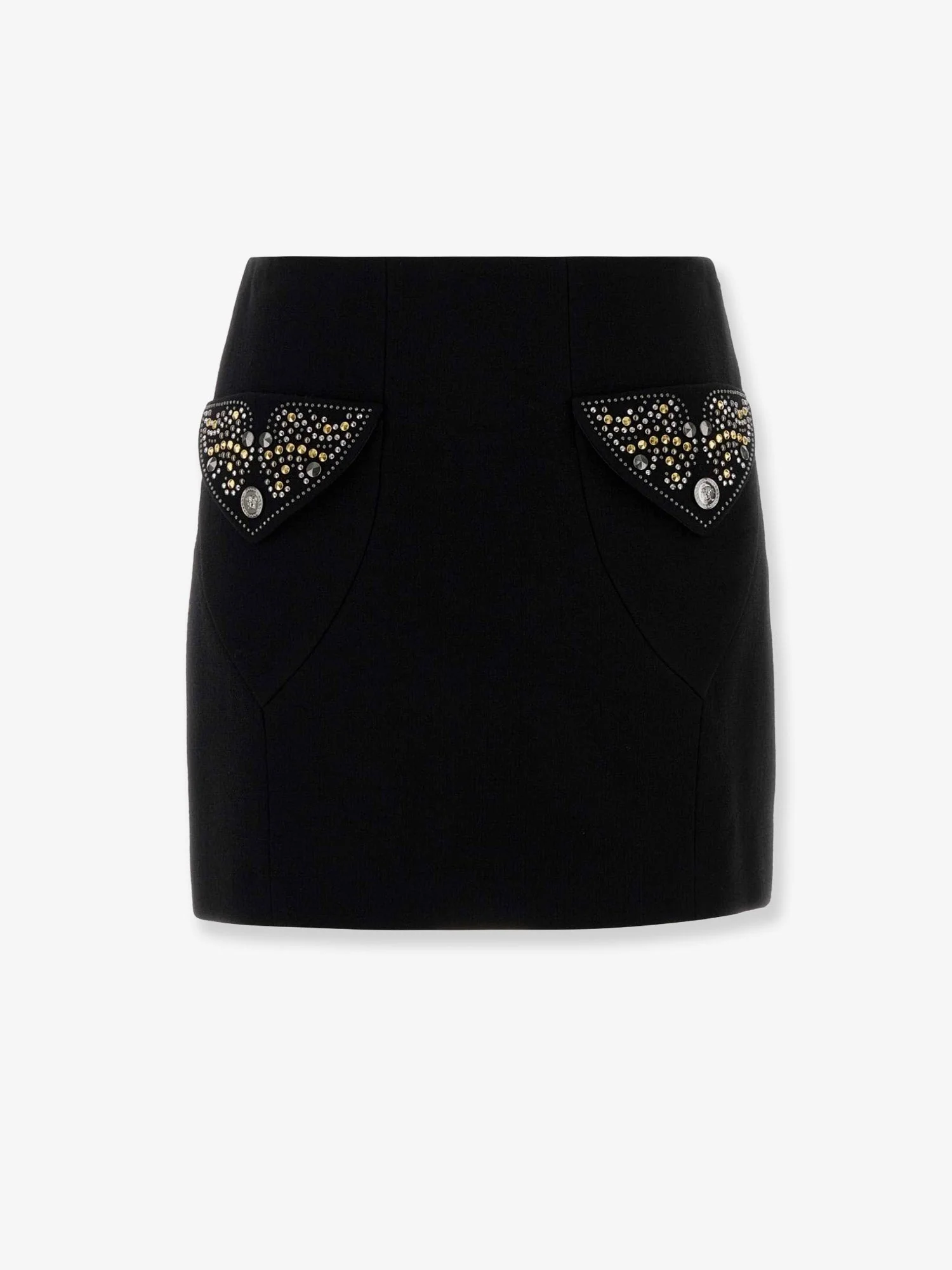 Versace Women Virgin Wool Mini Skirt