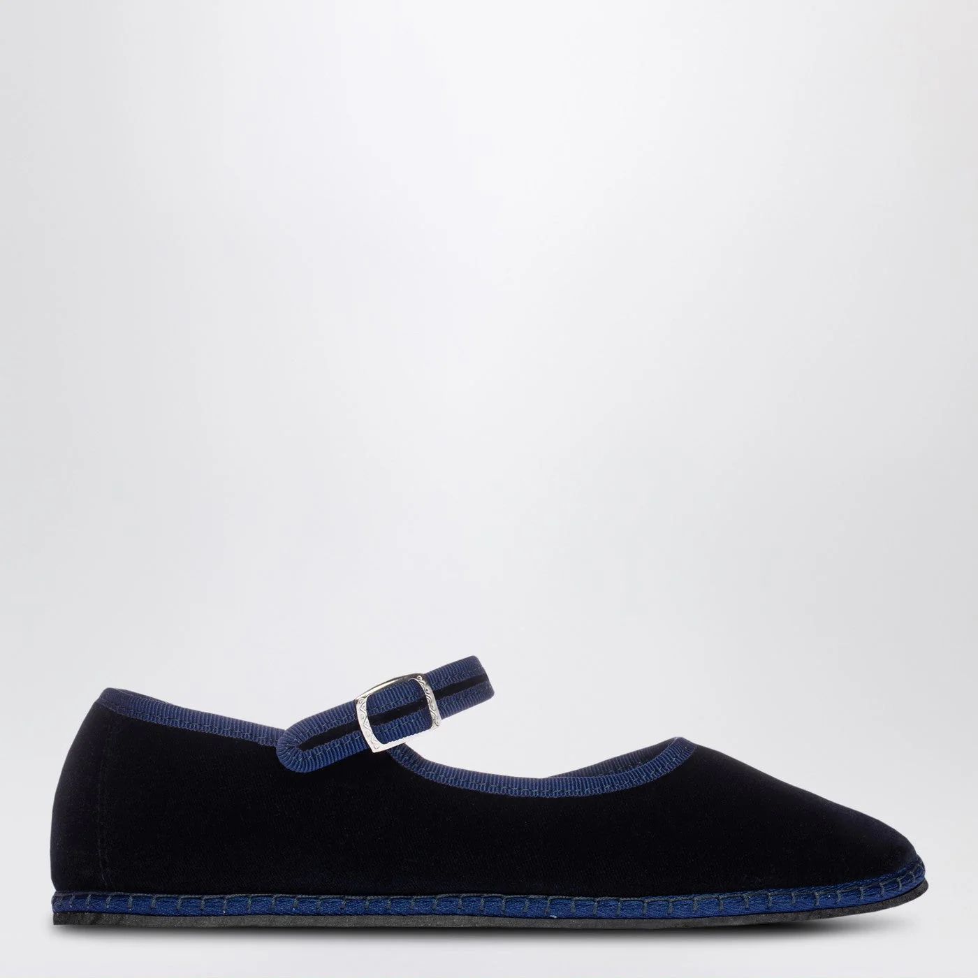 Vibi Venezia Mary Jane In Delfina Blue Velvet Women