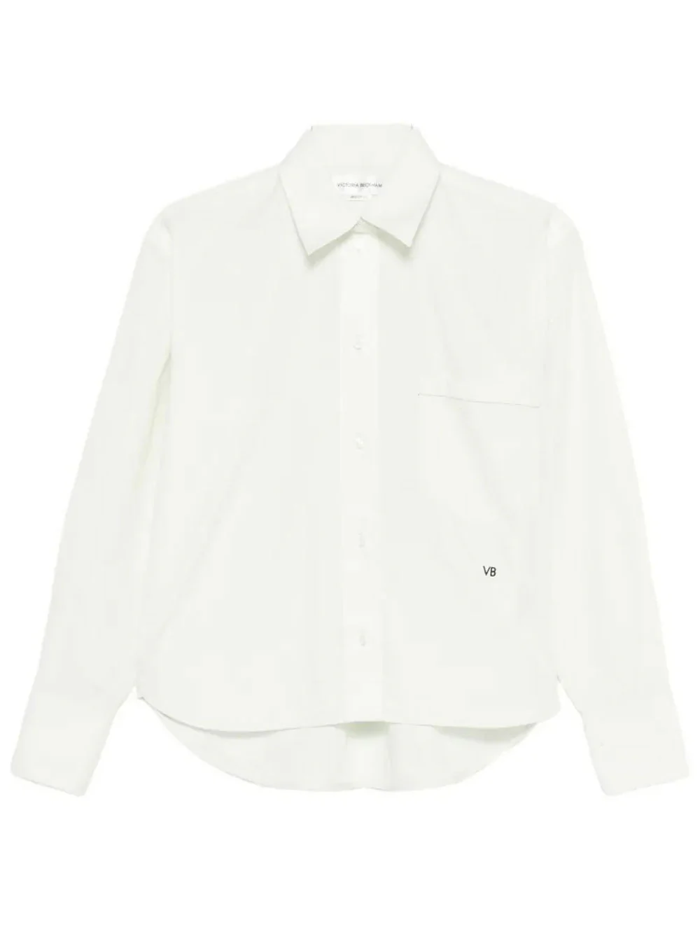 Victoria Beckham Women Vb Embroidery Cropped Shirt