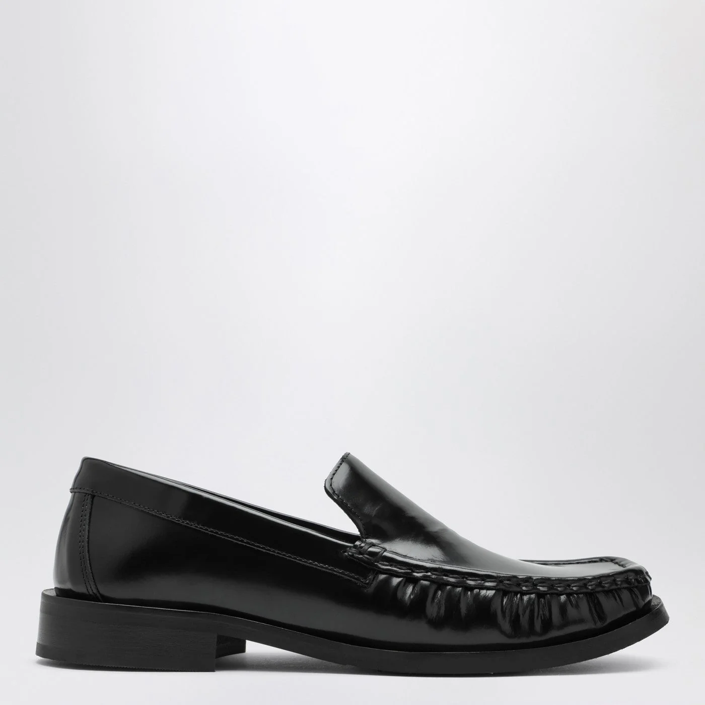 Vinny's Black Leather Micahel Moccasins Men