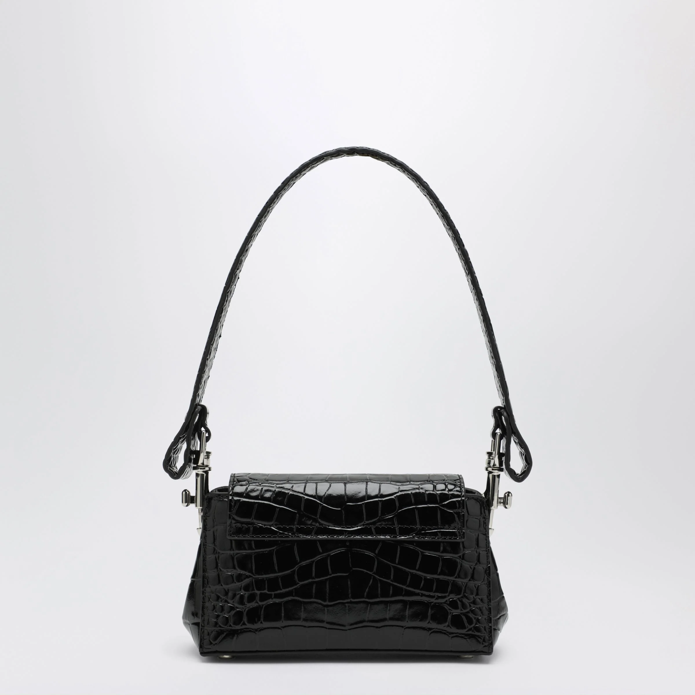 Vivienne Westwood Black Hazel Bag In Croc-Effect Patent Leather Women - Image 2