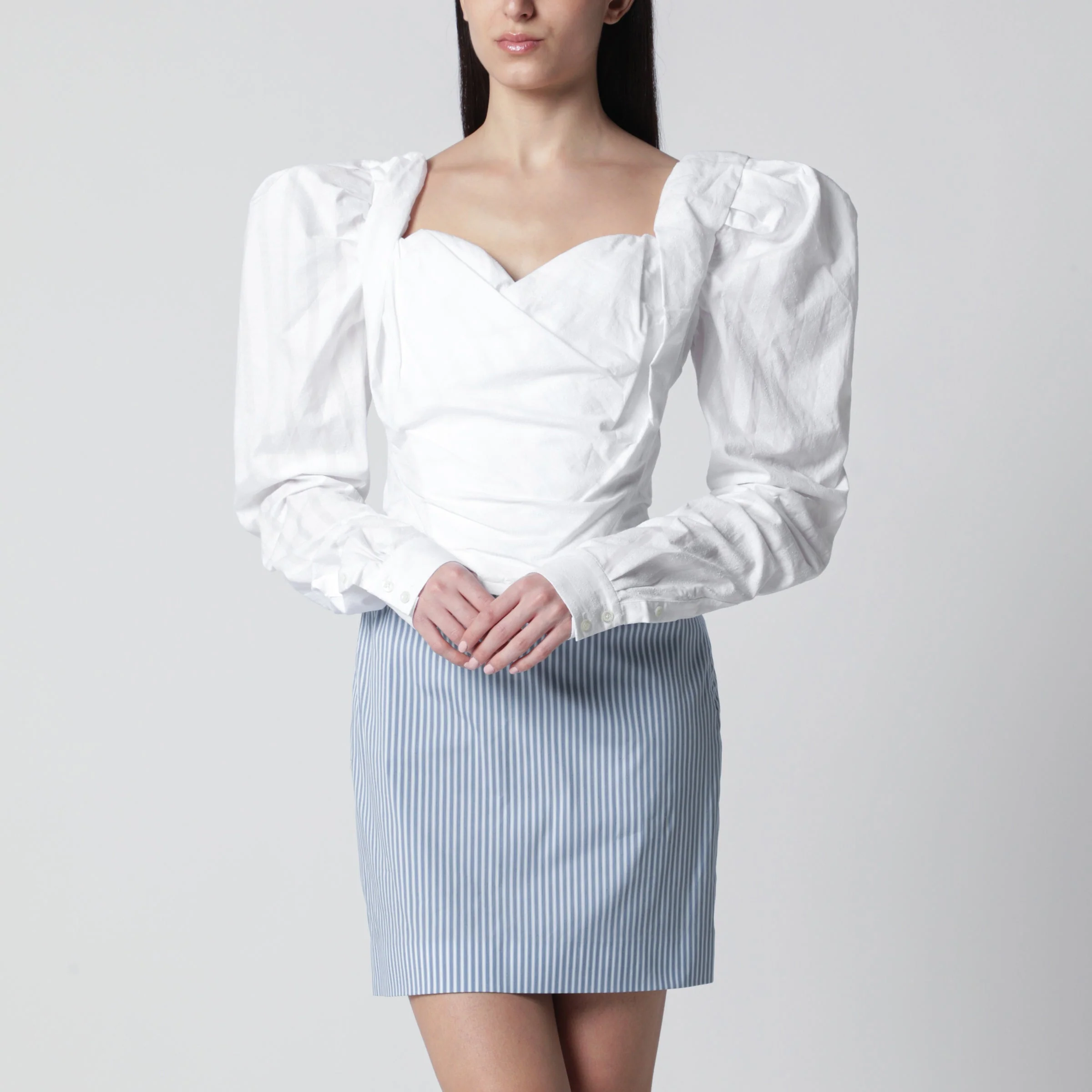 Vivienne Westwood Sunday Corset Top In White Cotton Women