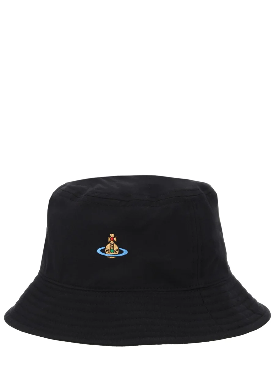 Vivienne Westwood Women Bucket Hat With "Orb" Detail - Image 3