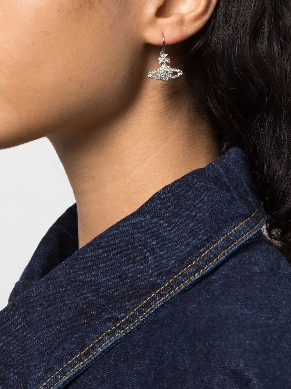 Vivienne Westwood Women Grace Orb Crystal Drop Earrings - Image 2