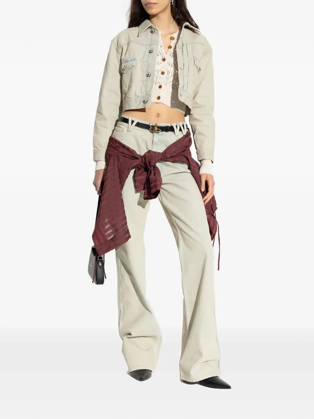 Vivienne Westwood Women Marlene Cropped Denim Jacket - Image 2