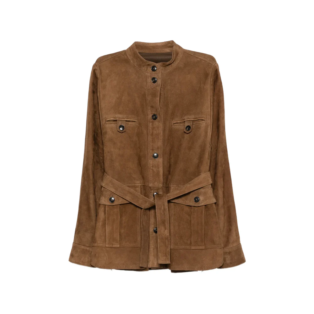 Yves Salomon Brown Jackets - Leather Jackets Women