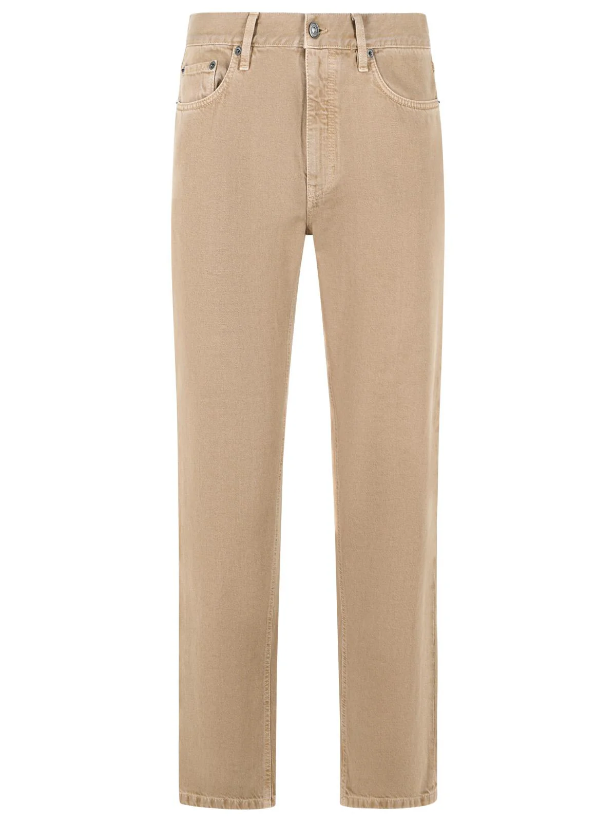 Zegna Beige Cotton Jeans Men