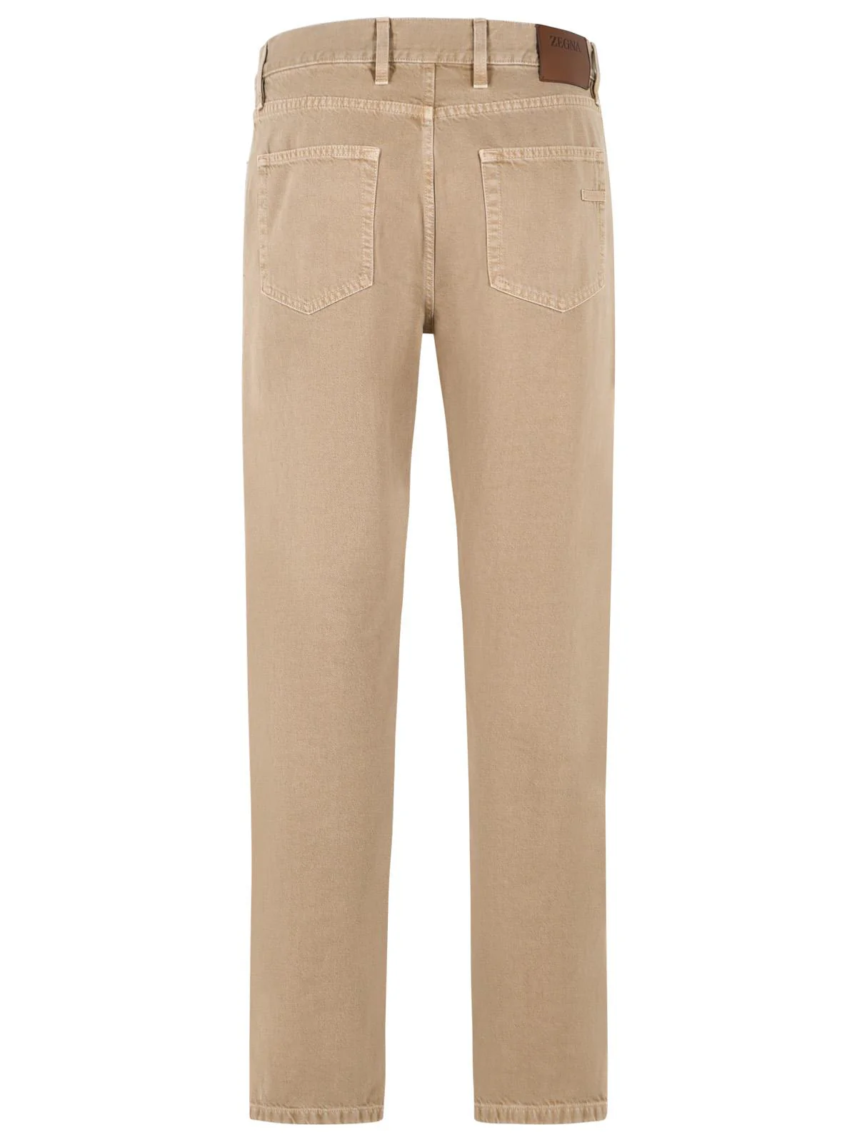 Zegna Beige Cotton Jeans Men - Image 3