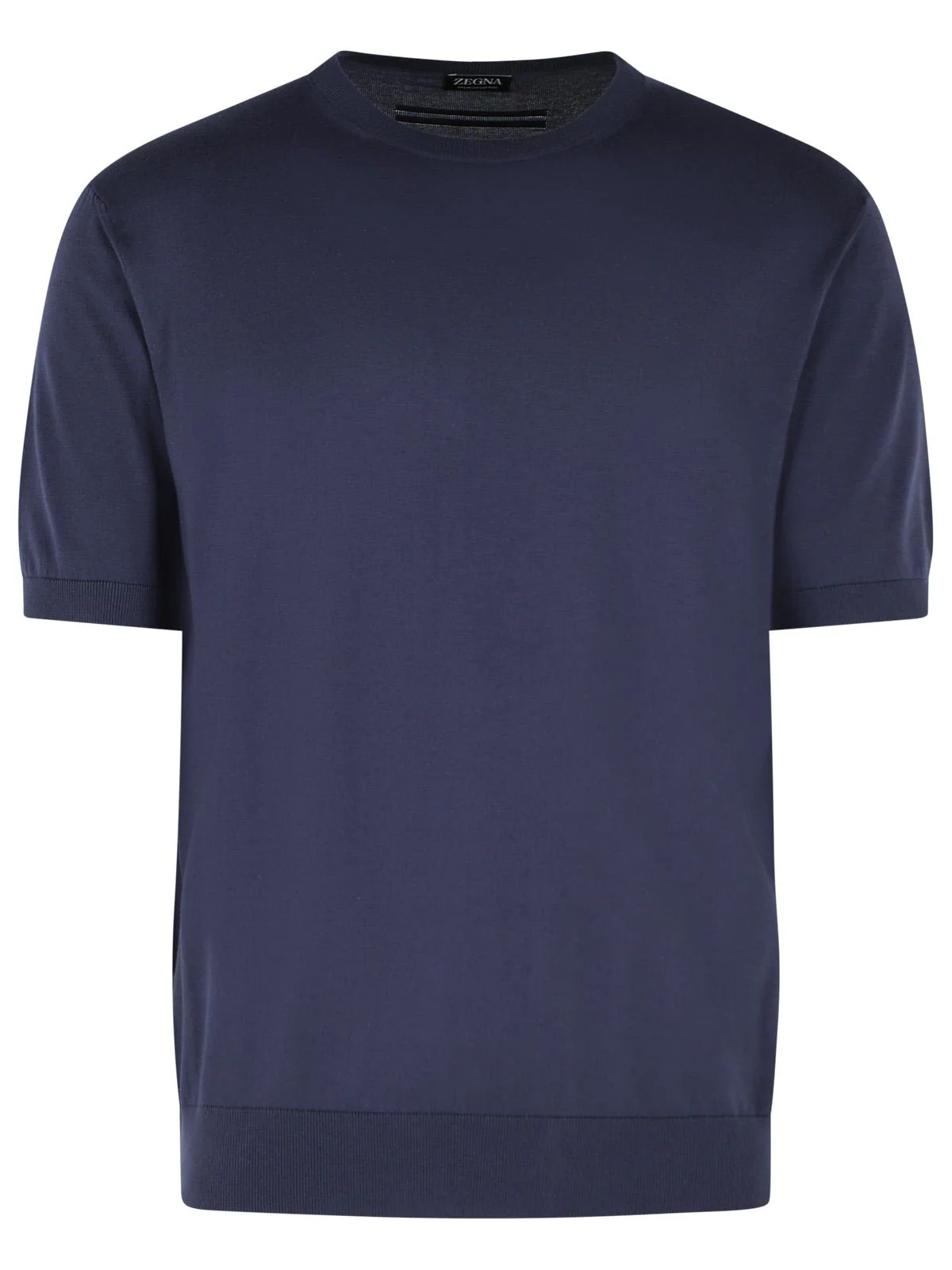 Zegna Blue Cotton T-Shirt Men